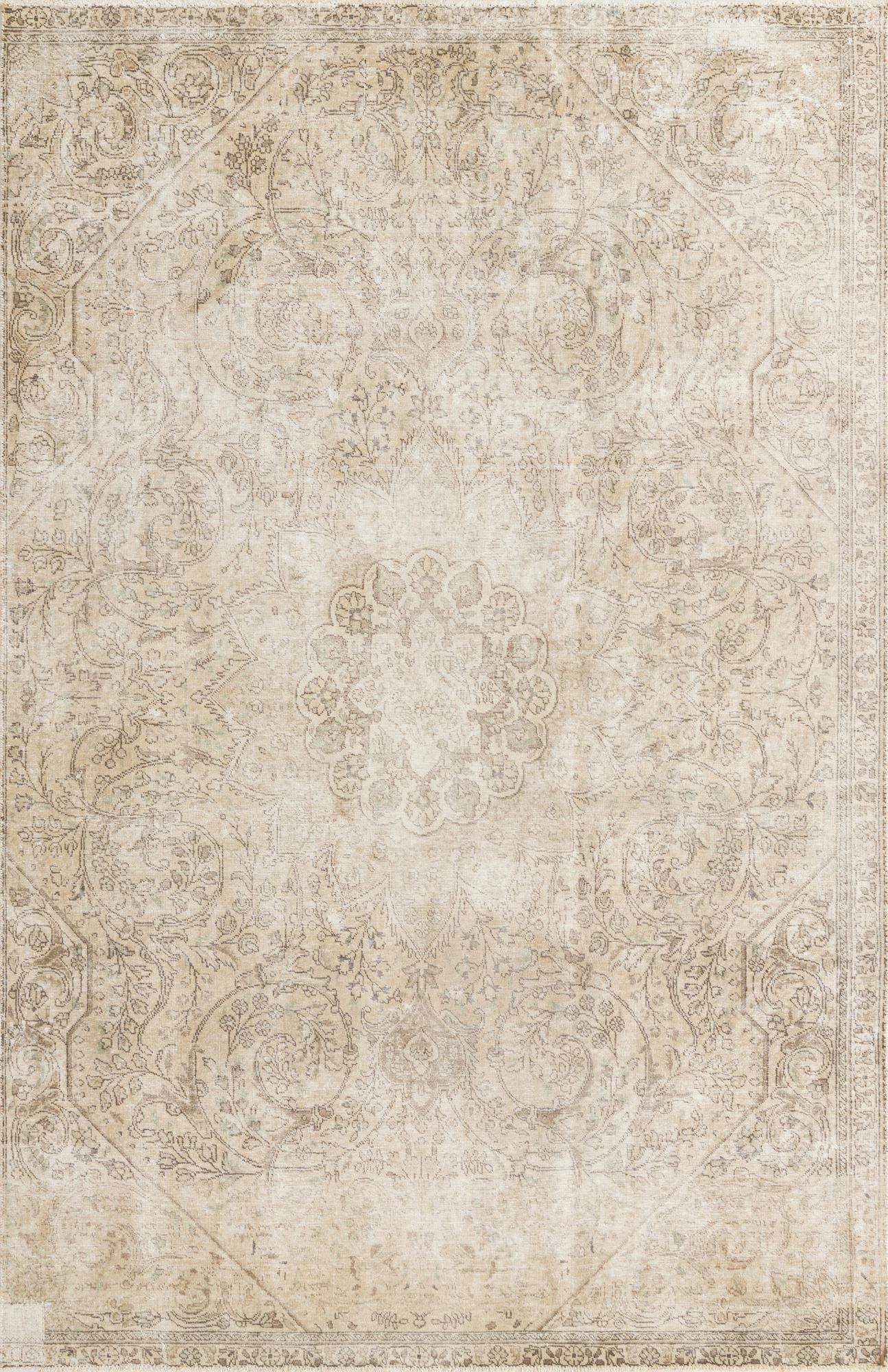  5' 7 x 8' 9  Hand Knotted Ultra Vintage Persian Wool Rug