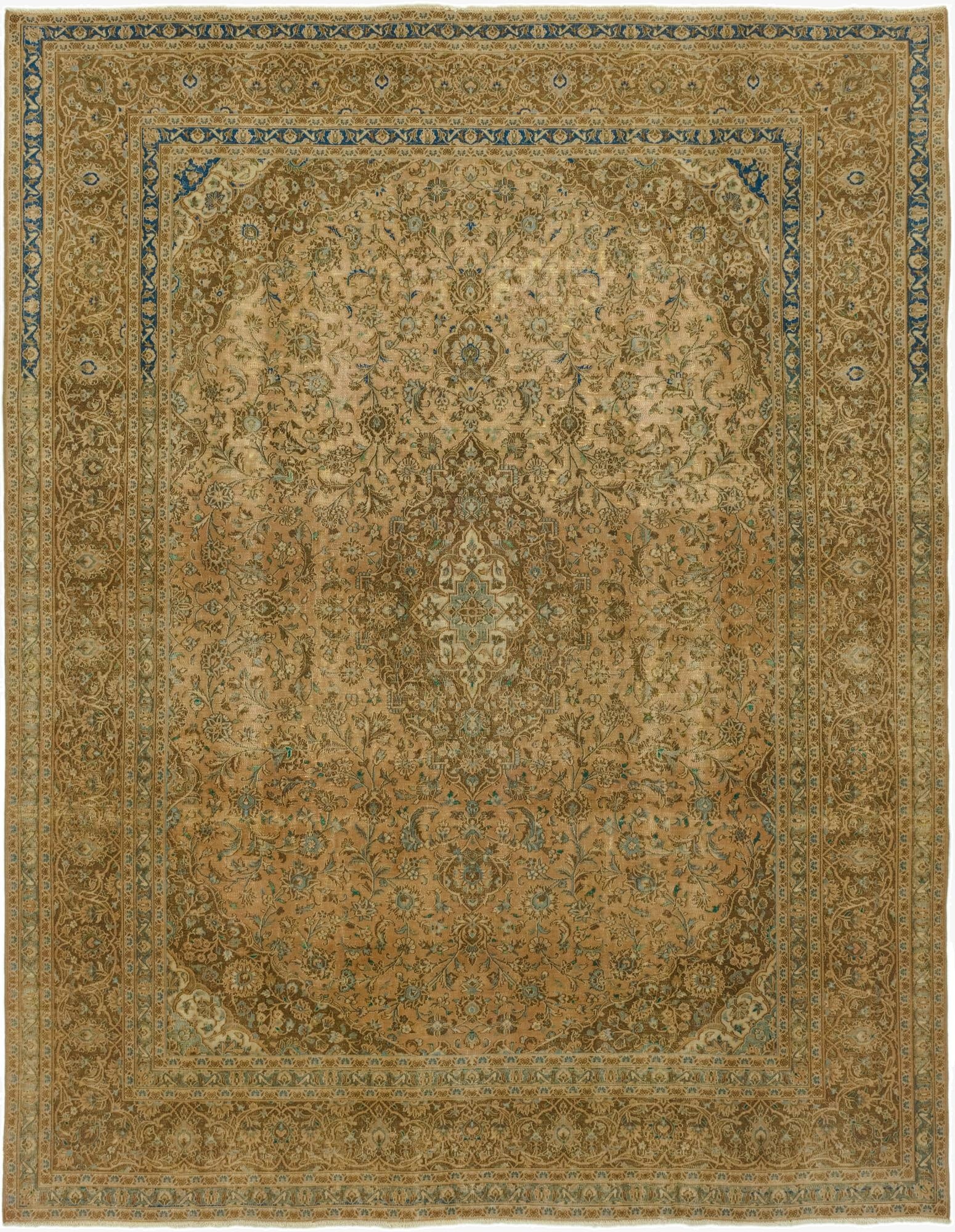  9' 4 x 12'  Hand Knotted Ultra Vintage Persian Wool Rug