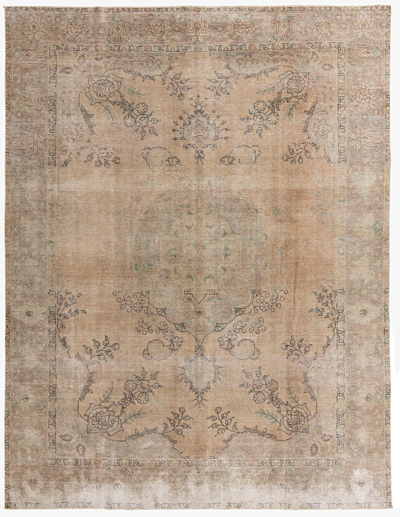  9' 6 x 12' 6  Hand Knotted Ultra Vintage Persian Wool Rug