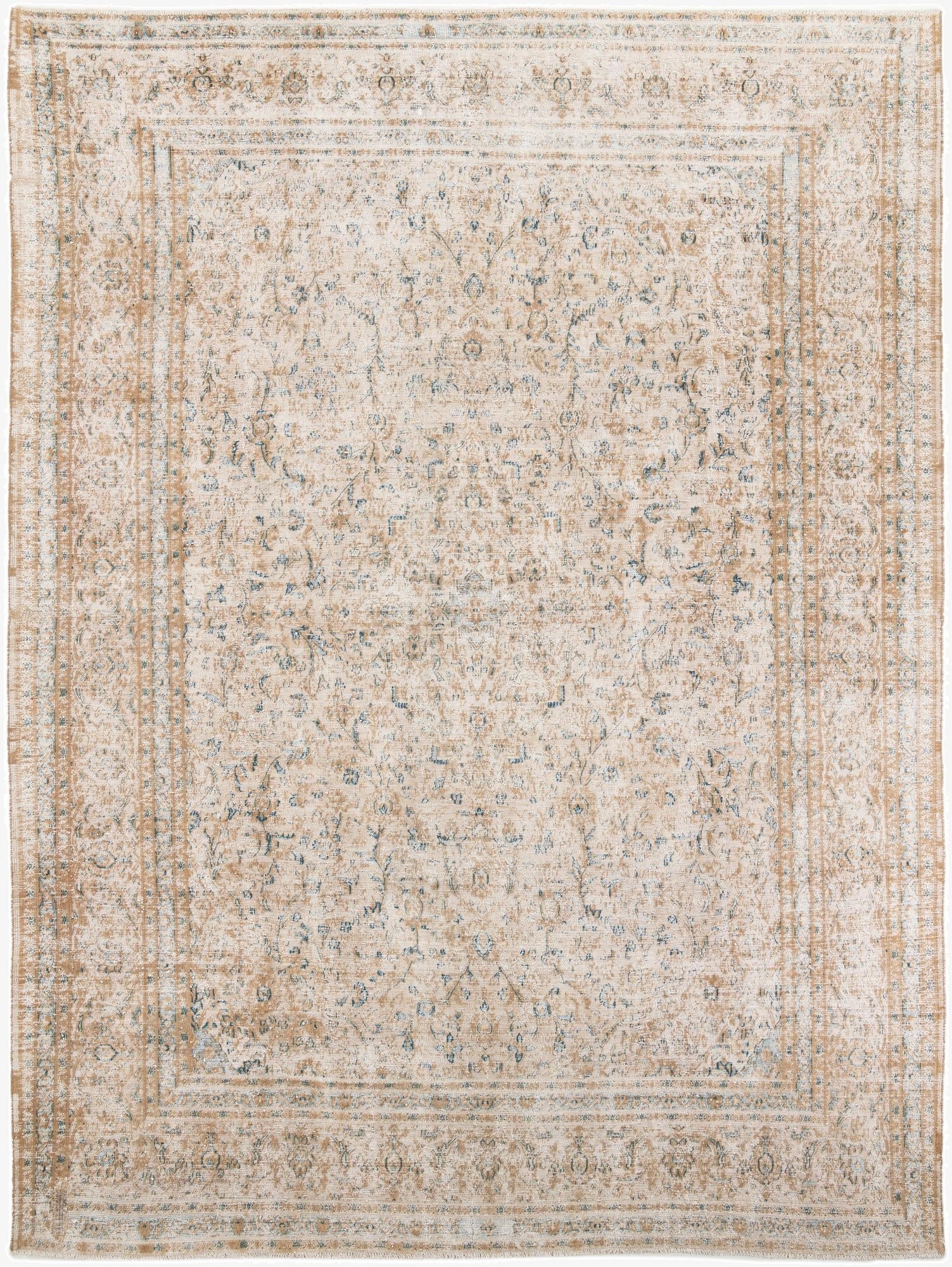  9' 7 x 12' 10  Hand Knotted Ultra Vintage Persian Wool Rug