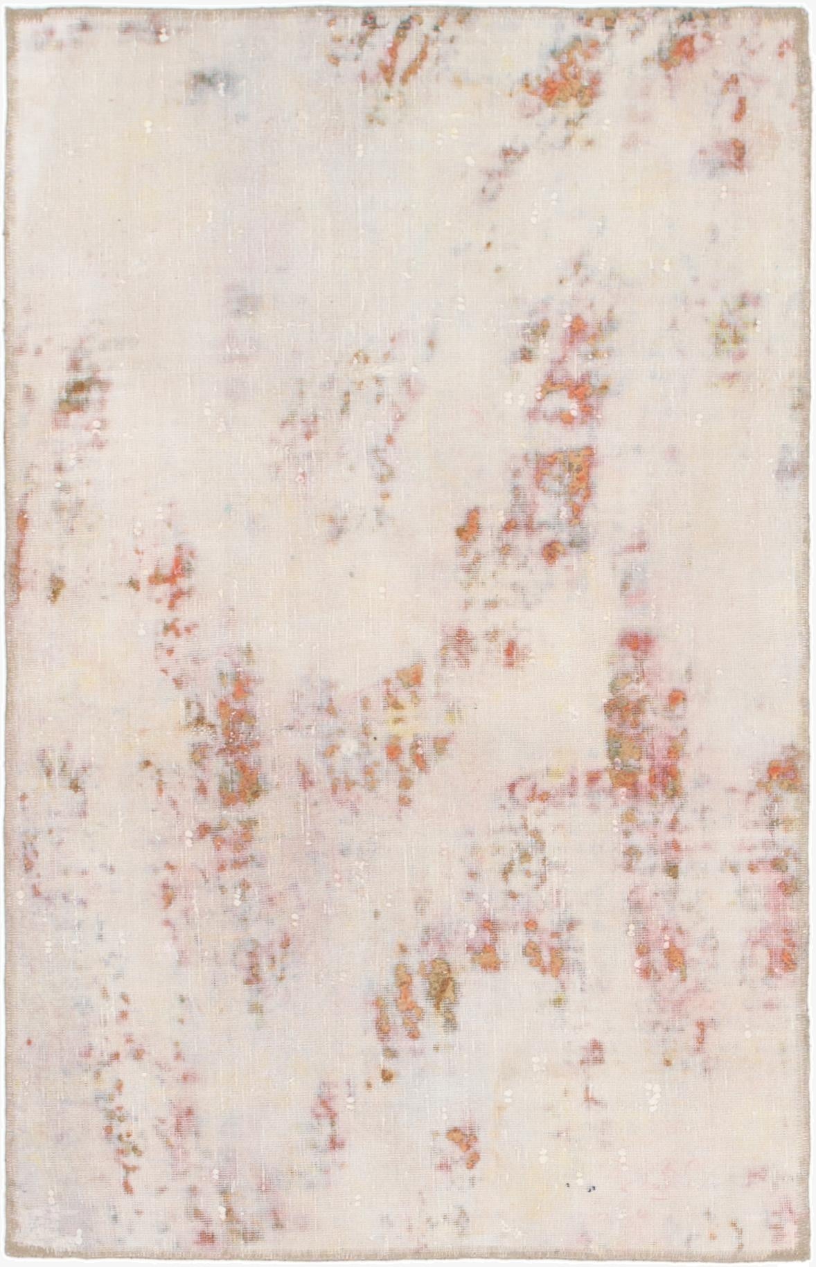  3' 5 x 5' 5  Hand Knotted Ultra Vintage Persian Wool Rug