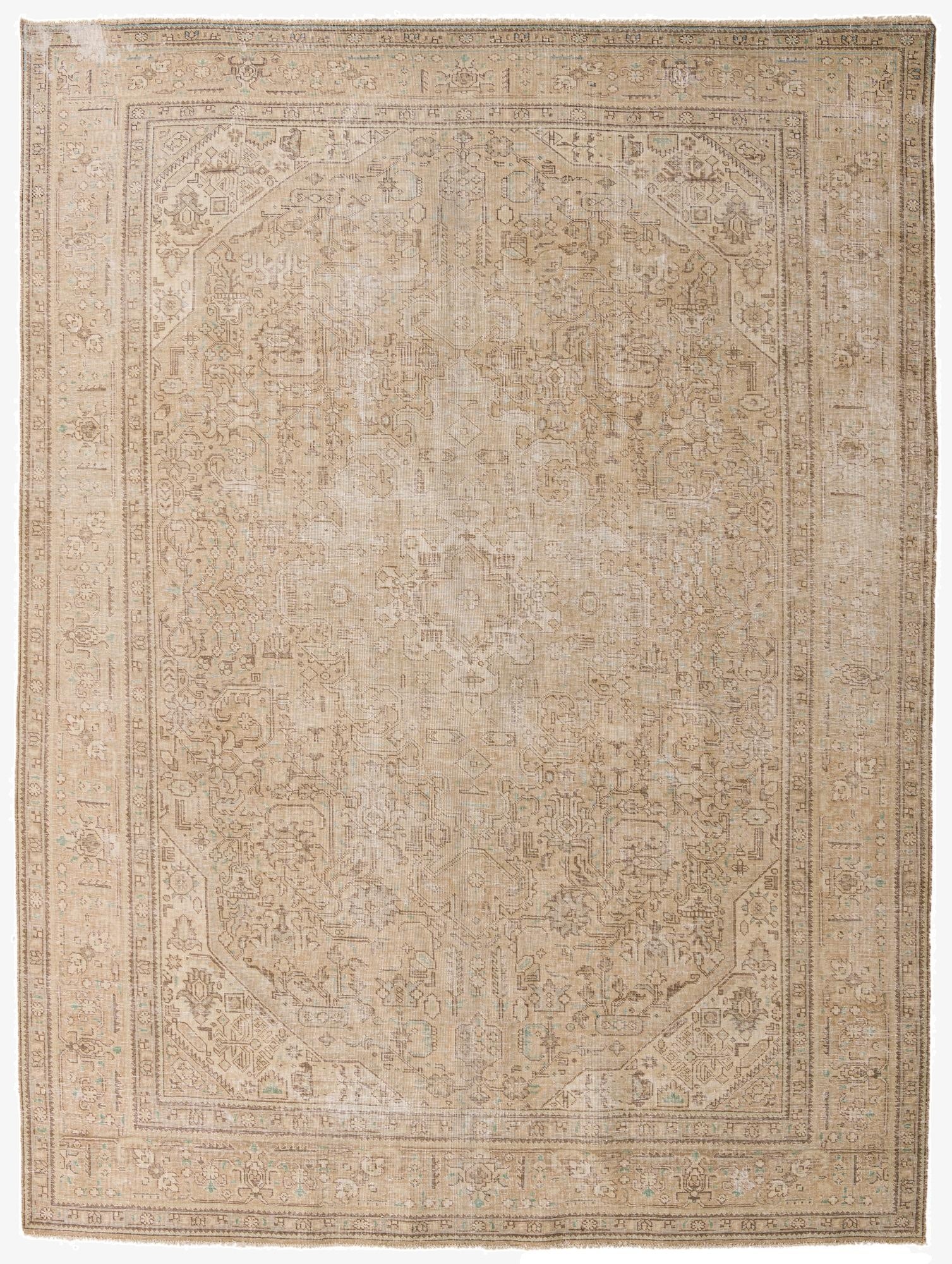  9' 6 x 12' 7  Hand Knotted Ultra Vintage Persian Wool Rug