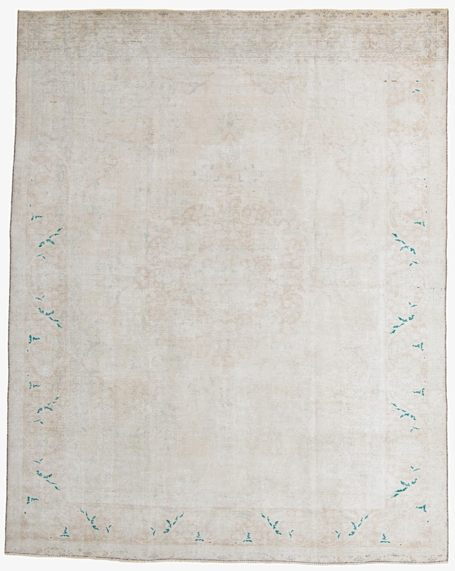  9' 8 x 12' 1  Hand Knotted Ultra Vintage Persian Wool Rug