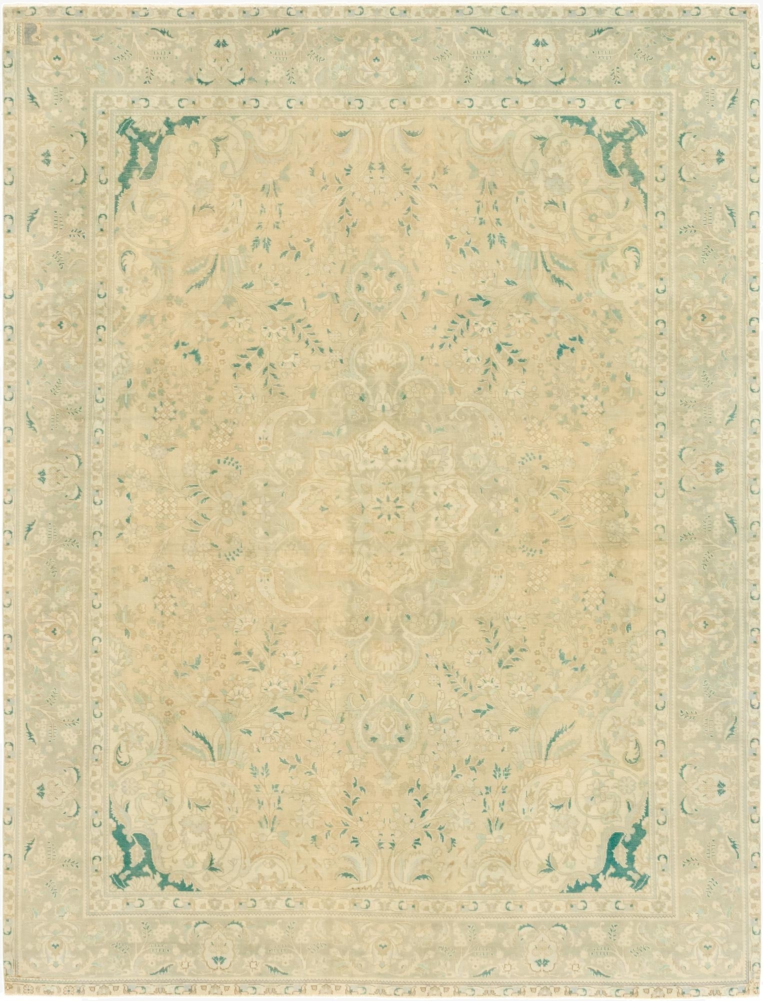  9' 6 x 12' 9  Hand Knotted Ultra Vintage Persian Wool Rug