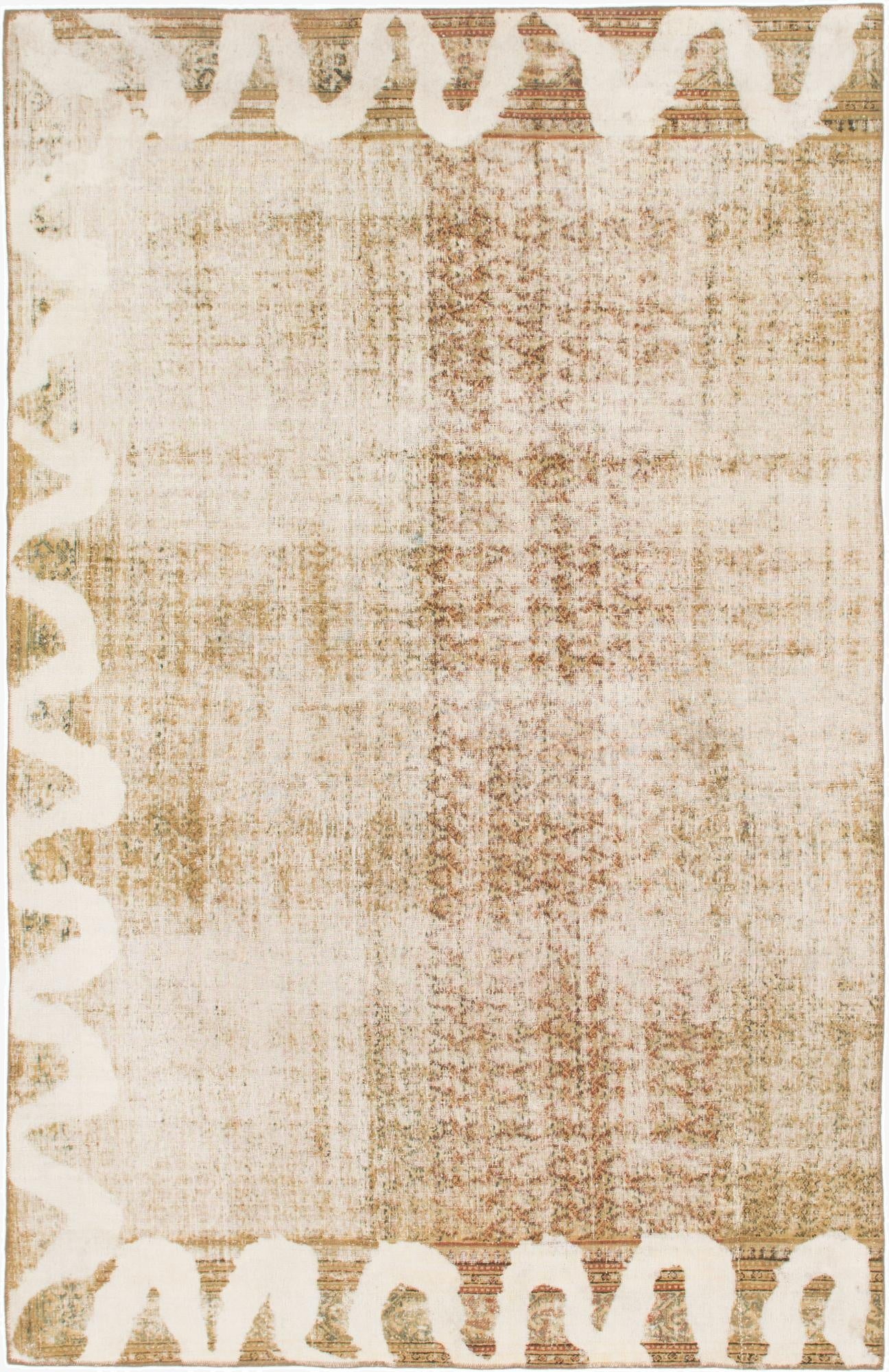  7' 2 x 11' 2  Hand Knotted Ultra Vintage Persian Wool Rug