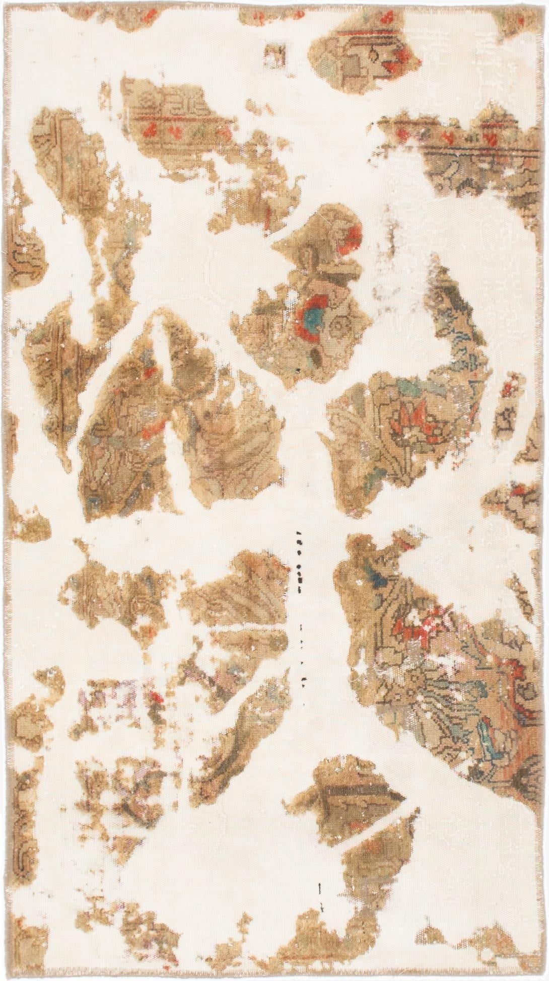  3' 3 x 5' 10  Hand Knotted Ultra Vintage Persian Wool Rug