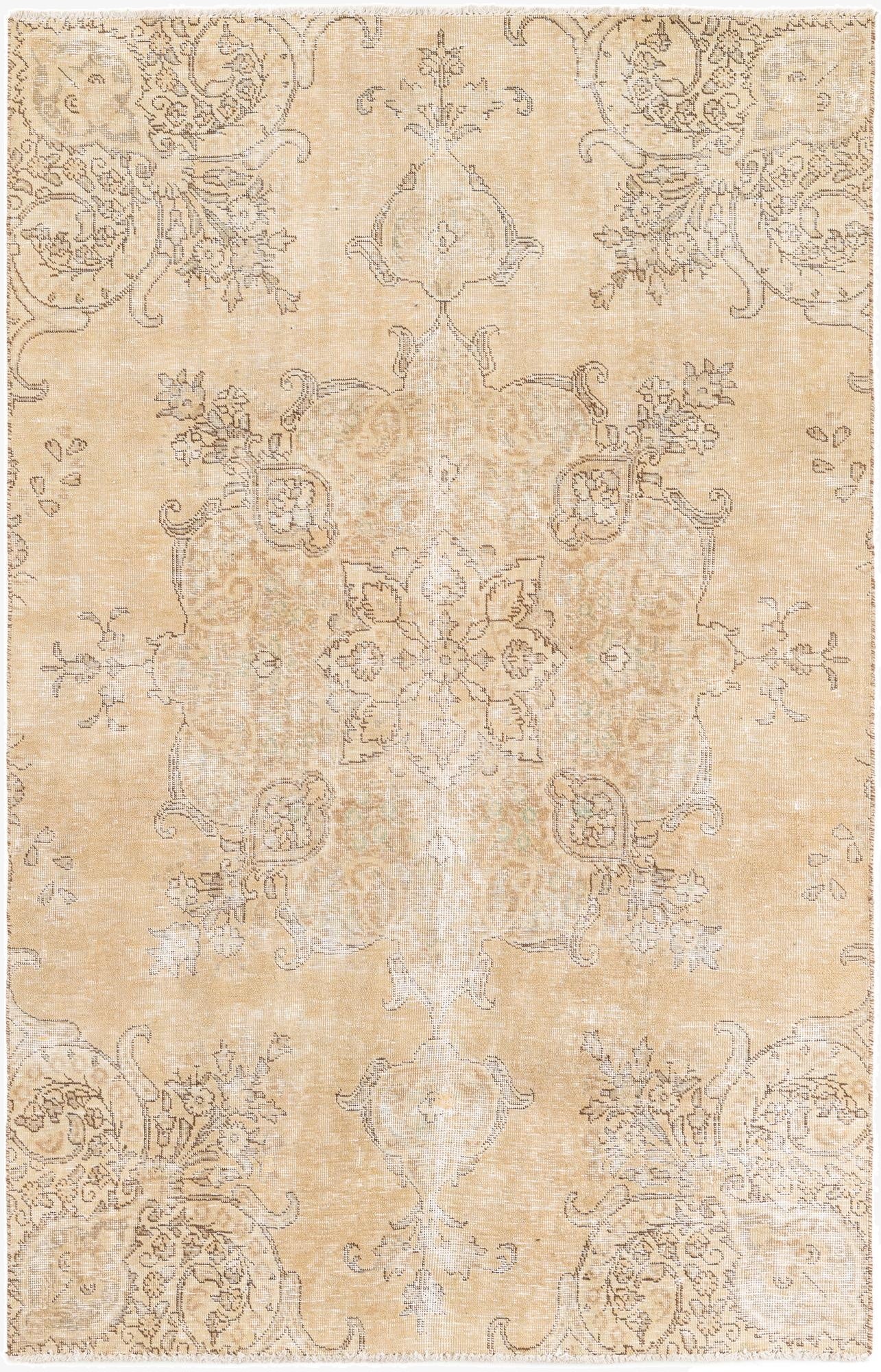  5' x 7' 10  Hand Knotted Ultra Vintage Persian Wool Rug