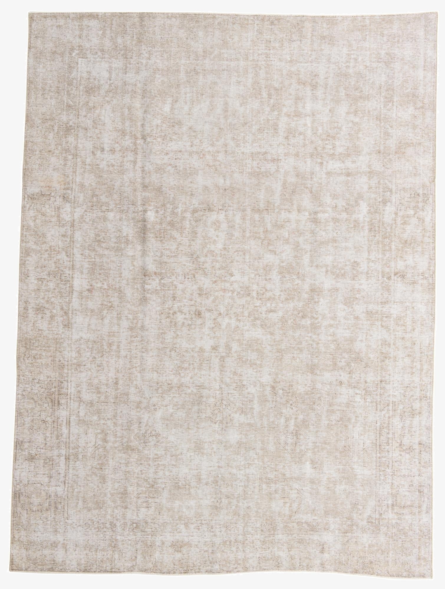  9' 2 x 12' 3  Hand Knotted Ultra Vintage Persian Wool Rug