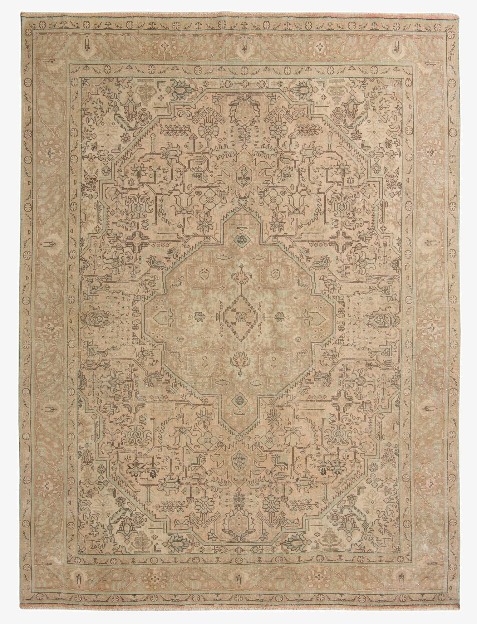  9' 6 x 12' 9  Hand Knotted Ultra Vintage Persian Wool Rug