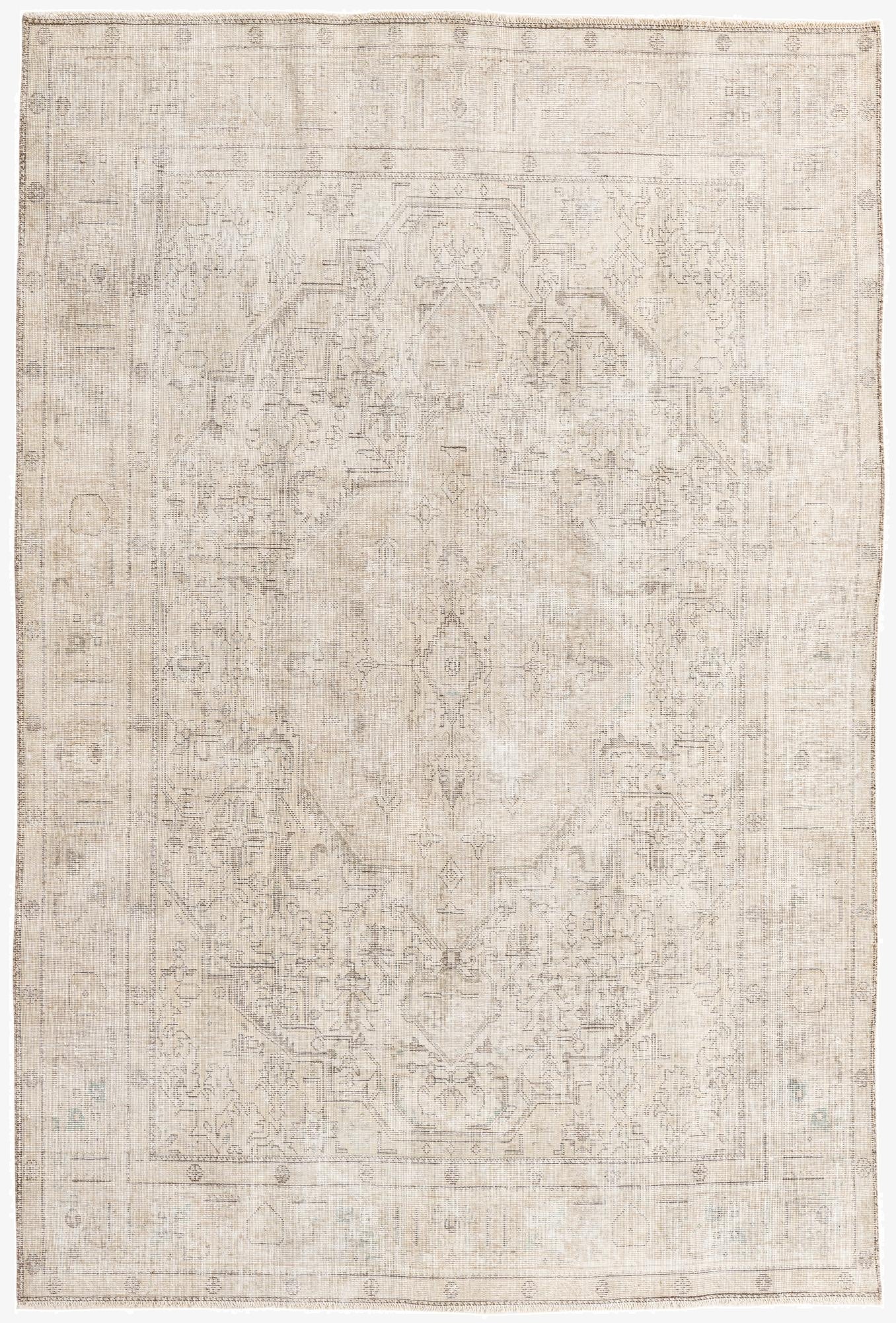  6' 5 x 9' 6  Hand Knotted Ultra Vintage Persian Wool Rug