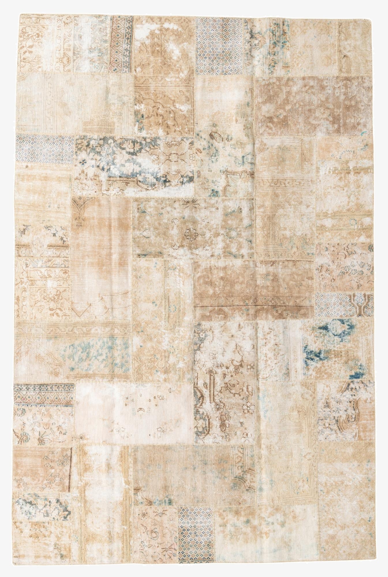  6' 10 x 10' 3  Hand Knotted Ultra Vintage Persian Wool Rug