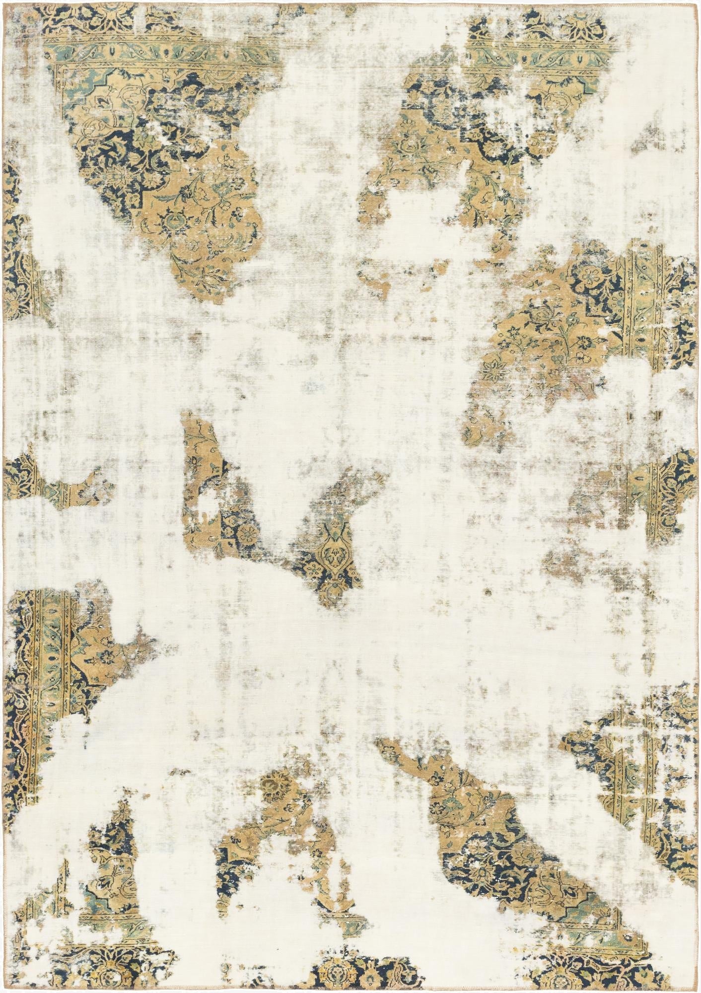  7' 8 x 11' 3  Hand Knotted Ultra Vintage Persian Wool Rug