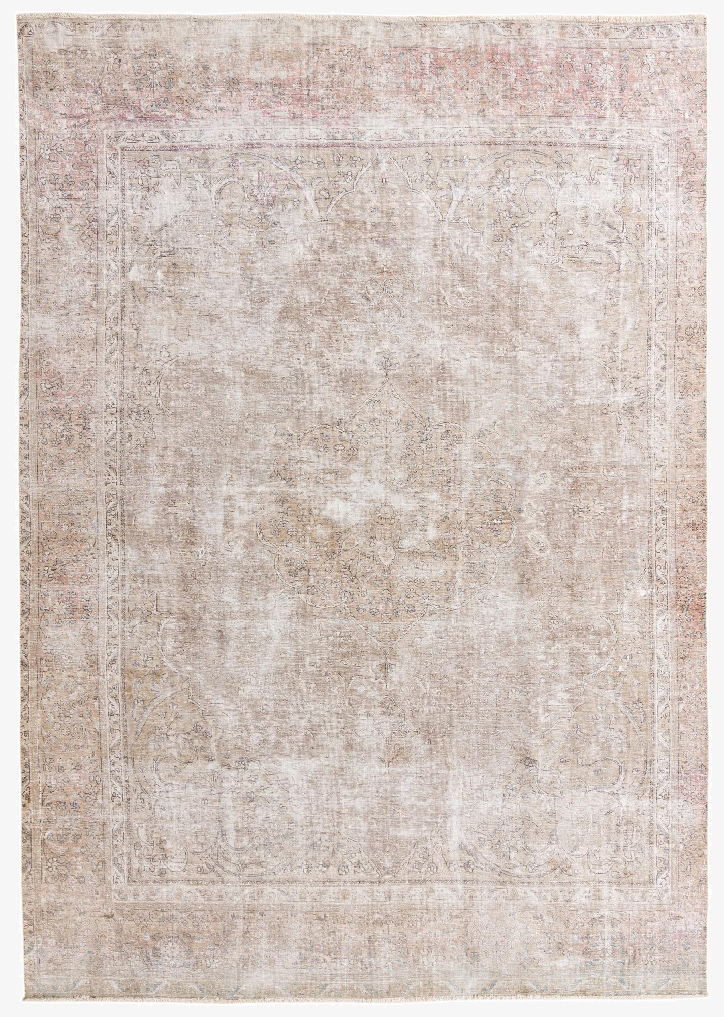  8' 10 x 12' 5  Hand Knotted Ultra Vintage Persian Wool Rug