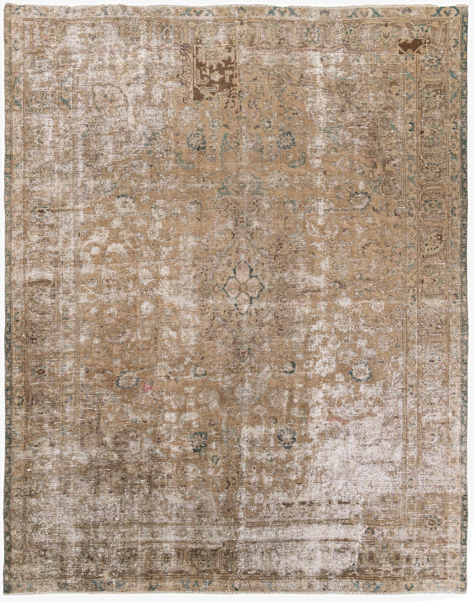  9' 7 x 11' 2  Hand Knotted Ultra Vintage Persian Wool Rug