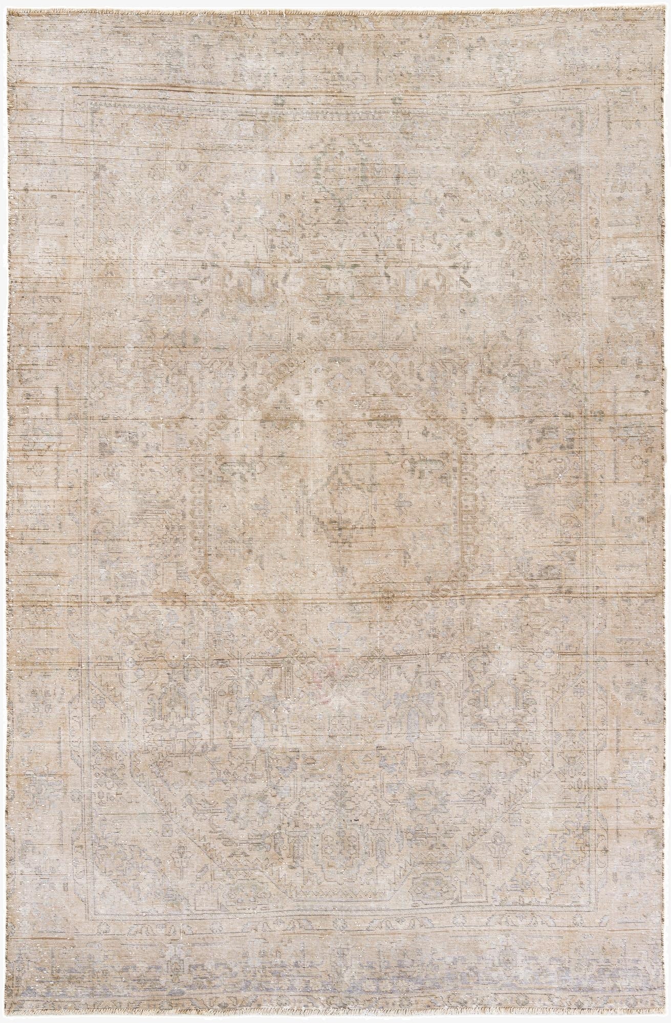  6' 2 x 9' 5  Hand Knotted Ultra Vintage Persian Wool Rug