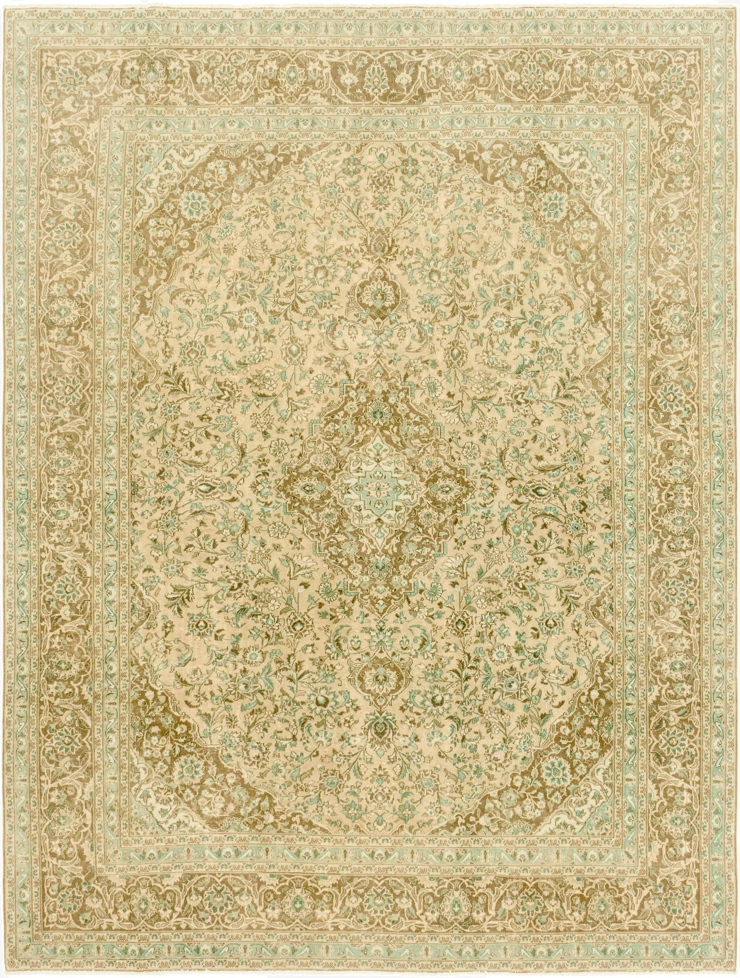  9' 5 x 12' 4  Hand Knotted Ultra Vintage Persian Wool Rug