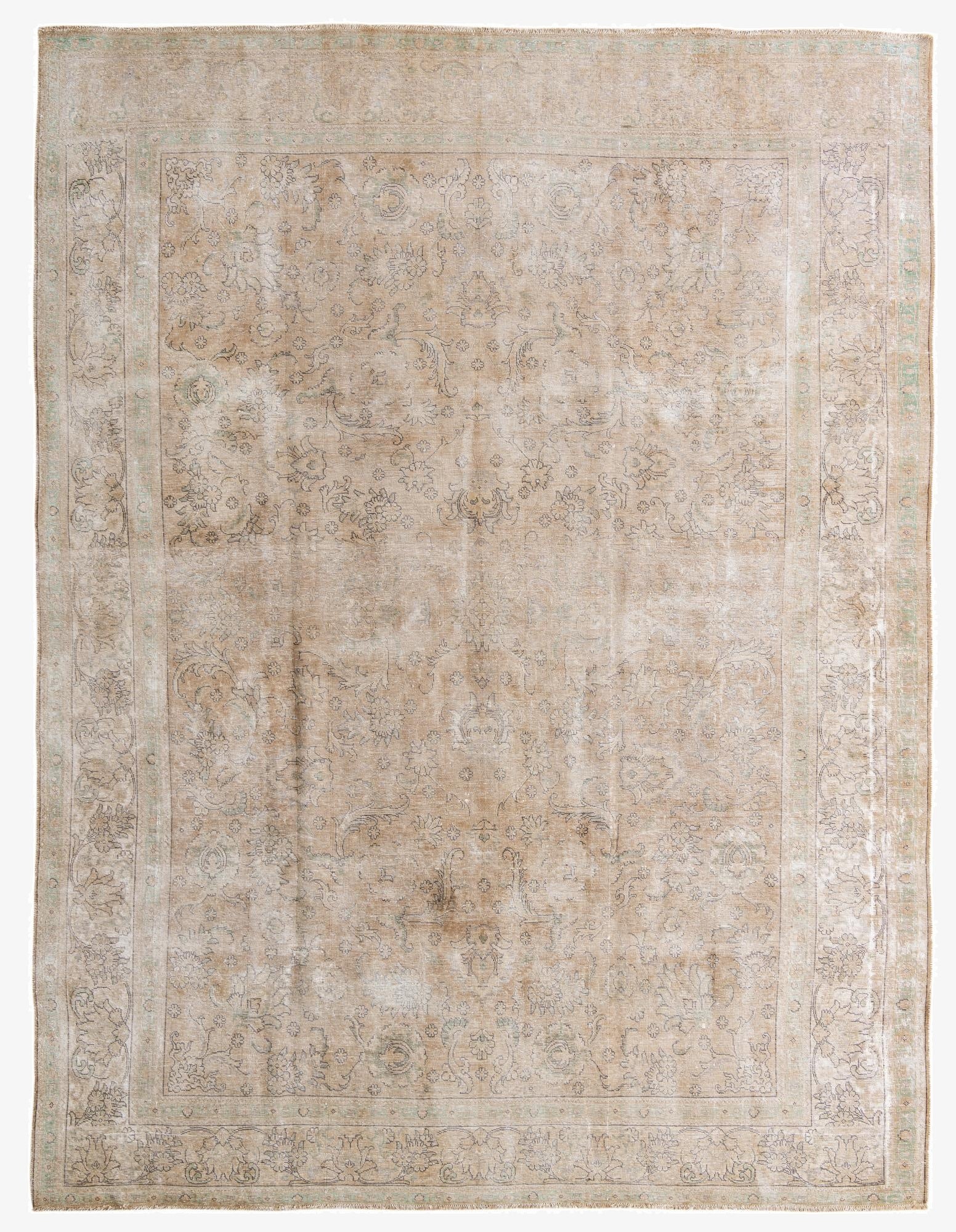  9' 10 x 13'  Hand Knotted Ultra Vintage Persian Wool Rug