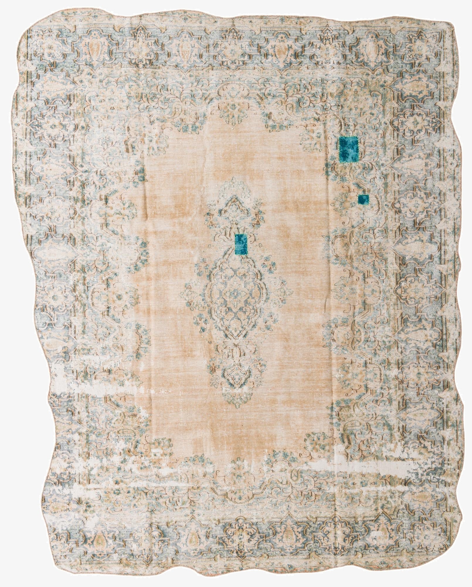  9' 3 x 11' 7  Hand Knotted Ultra Vintage Persian Wool Rug