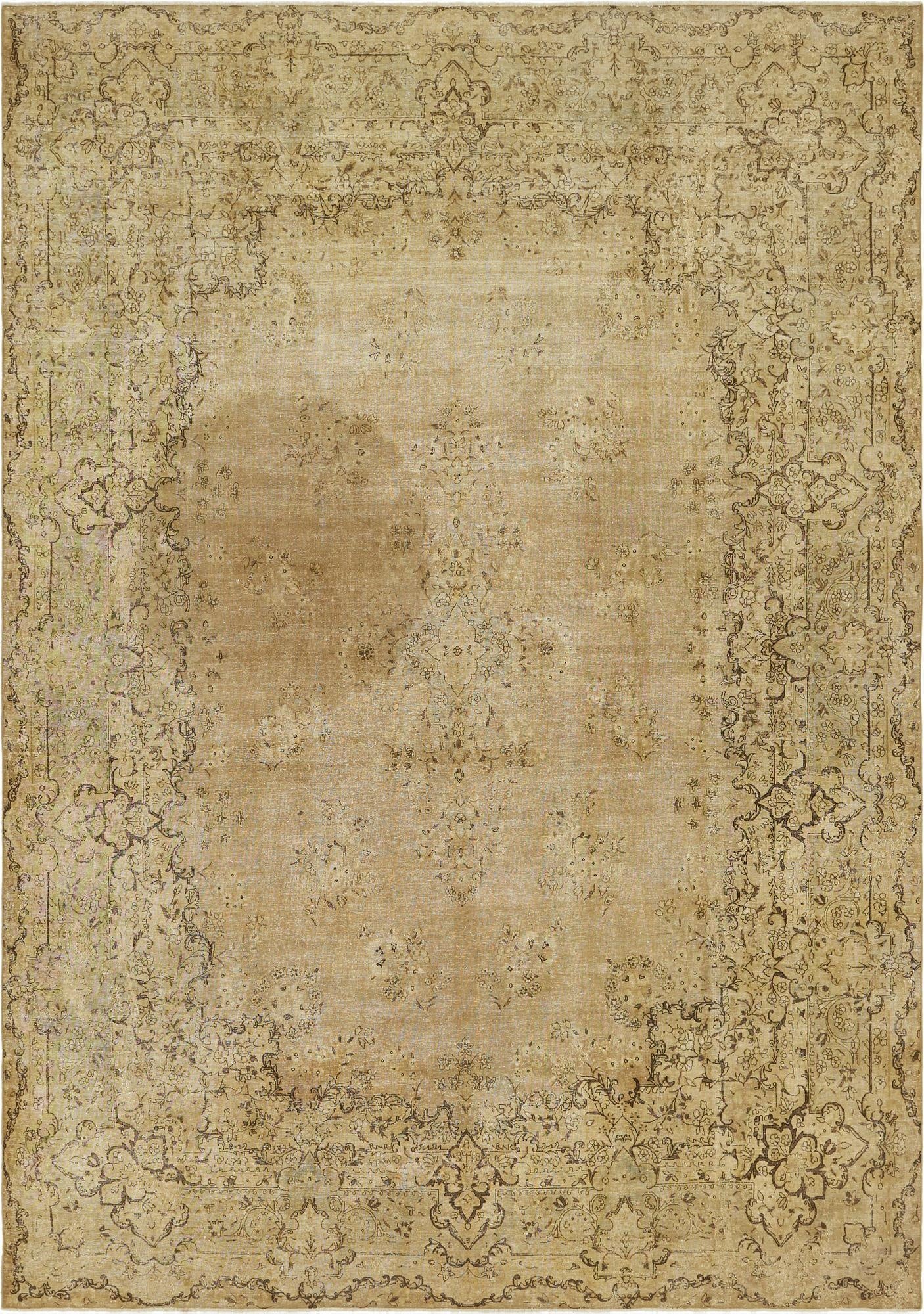  9' 5 x 13' 5  Hand Knotted Ultra Vintage Persian Wool Rug