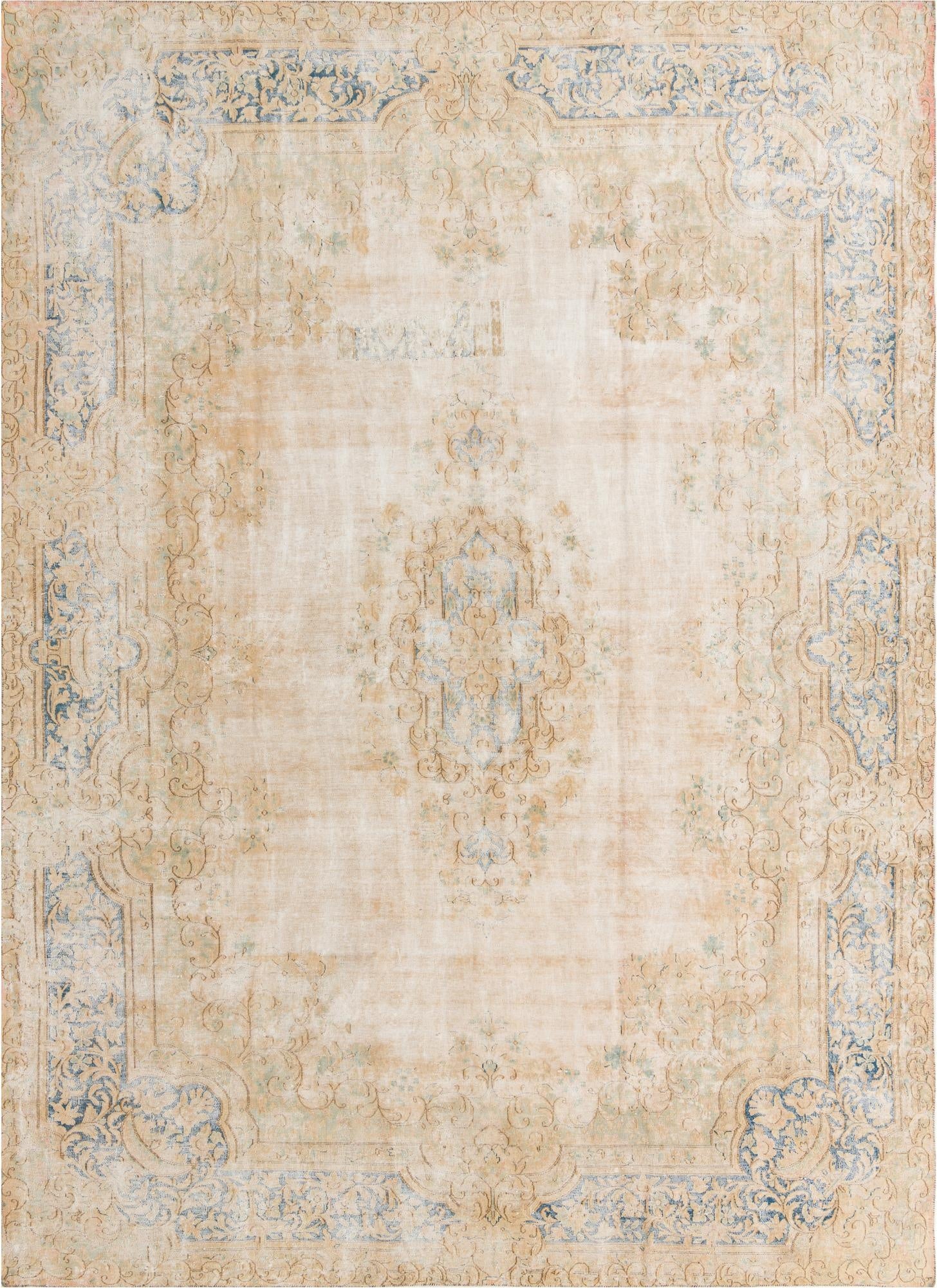  9' 5 x 13' 3  Hand Knotted Ultra Vintage Persian Wool Rug