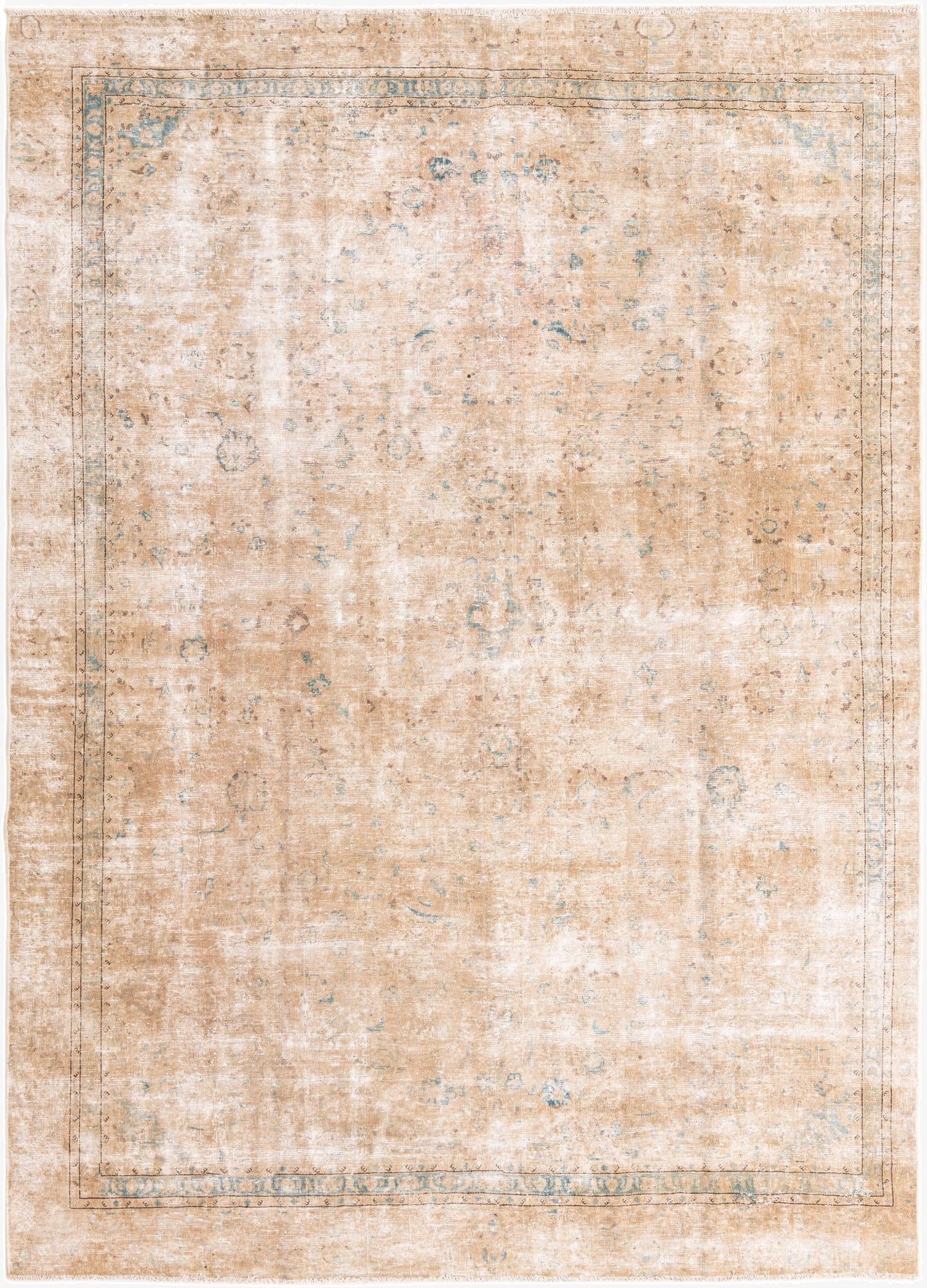  8' 1 x 11' 2  Hand Knotted Ultra Vintage Persian Wool Rug