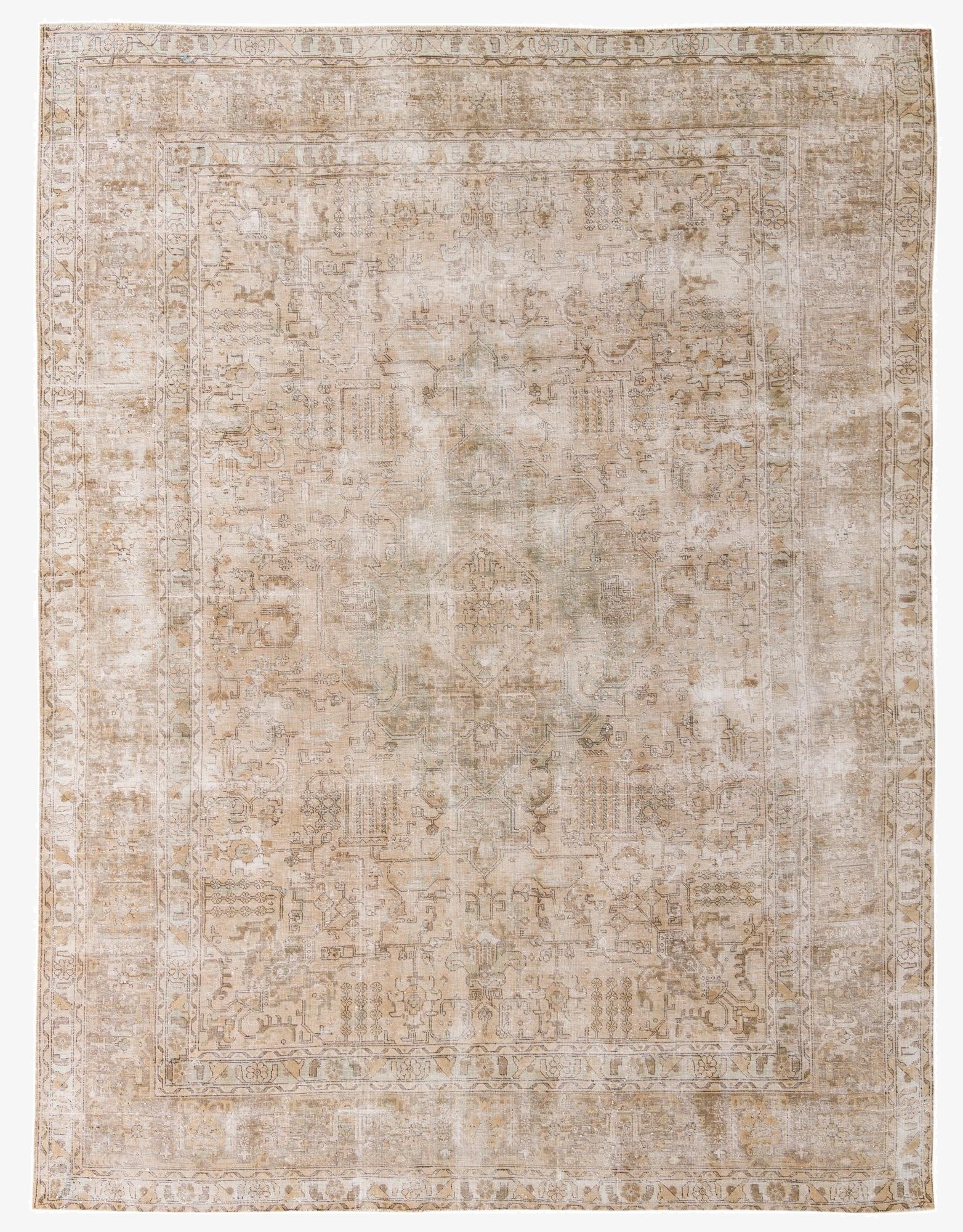  9' 9 x 12' 9  Hand Knotted Ultra Vintage Persian Wool Rug