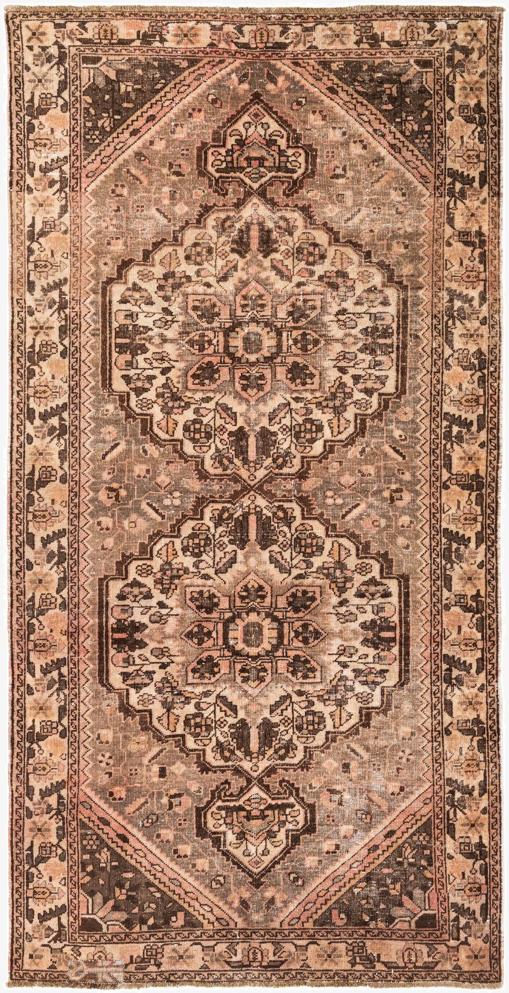  5' x 9' 10  Hand Knotted Ultra Vintage Persian Wool Rug
