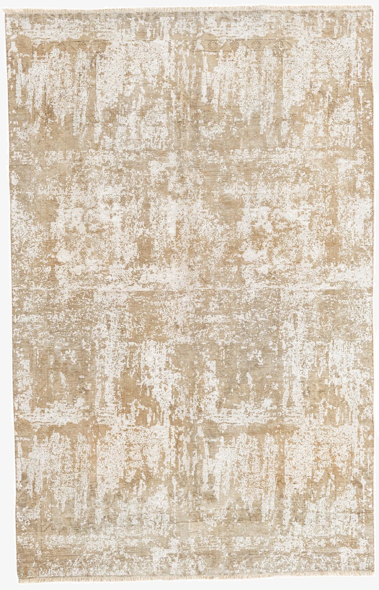  5' 9 x 9'  Hand Knotted Ultra Vintage Persian Wool Rug