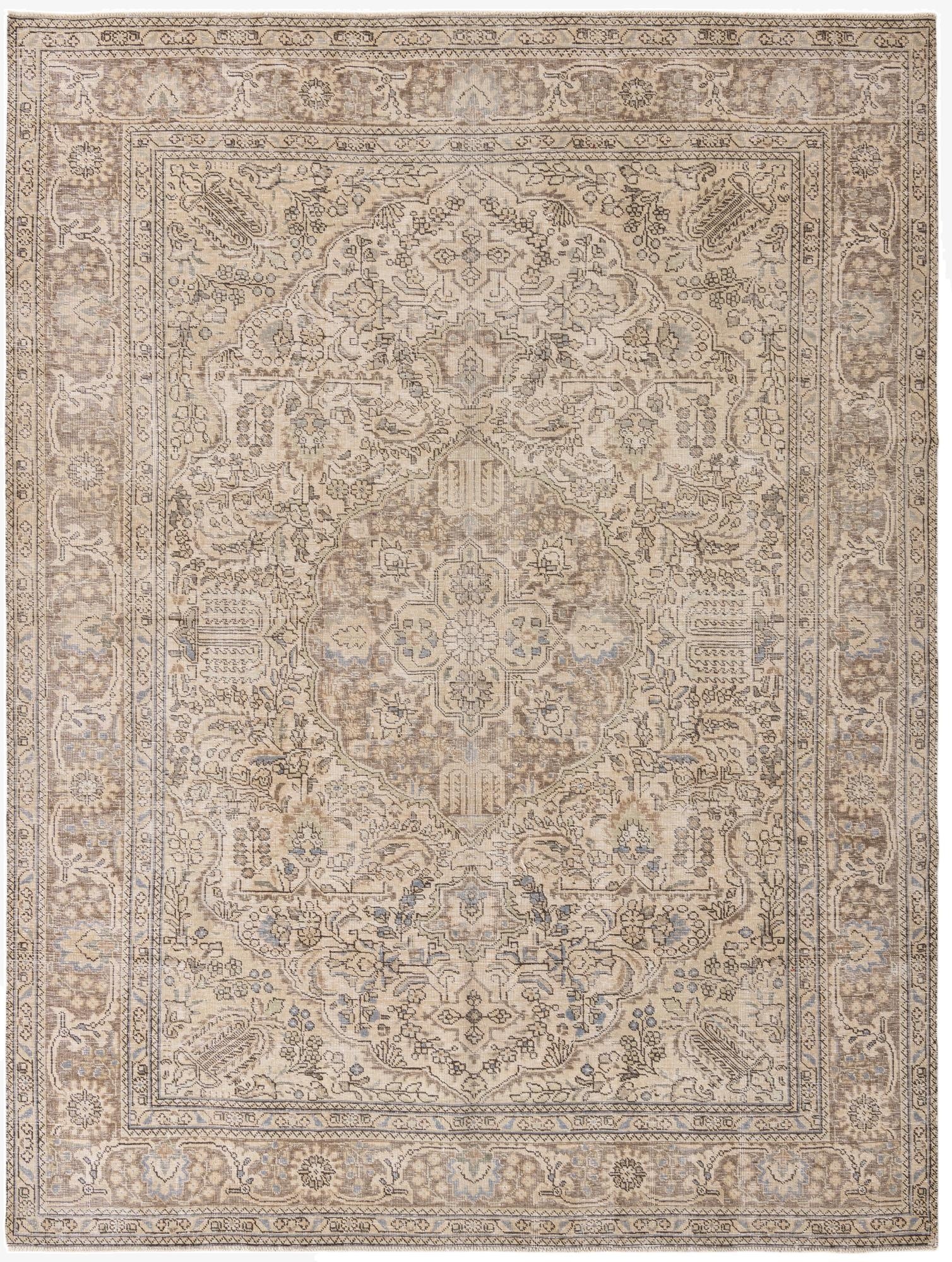  8' 3 x 10' 11  Hand Knotted Ultra Vintage Persian Wool Rug