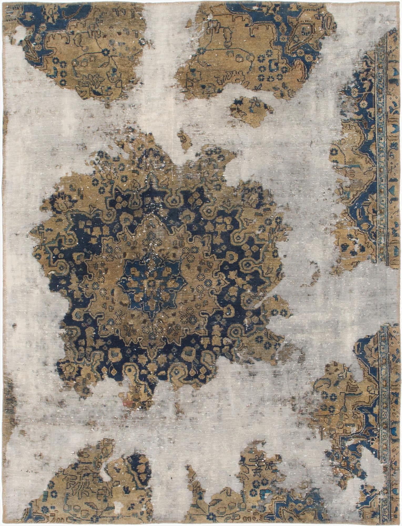  5' 6 x 7' 2  Hand Knotted Ultra Vintage Persian Wool Rug