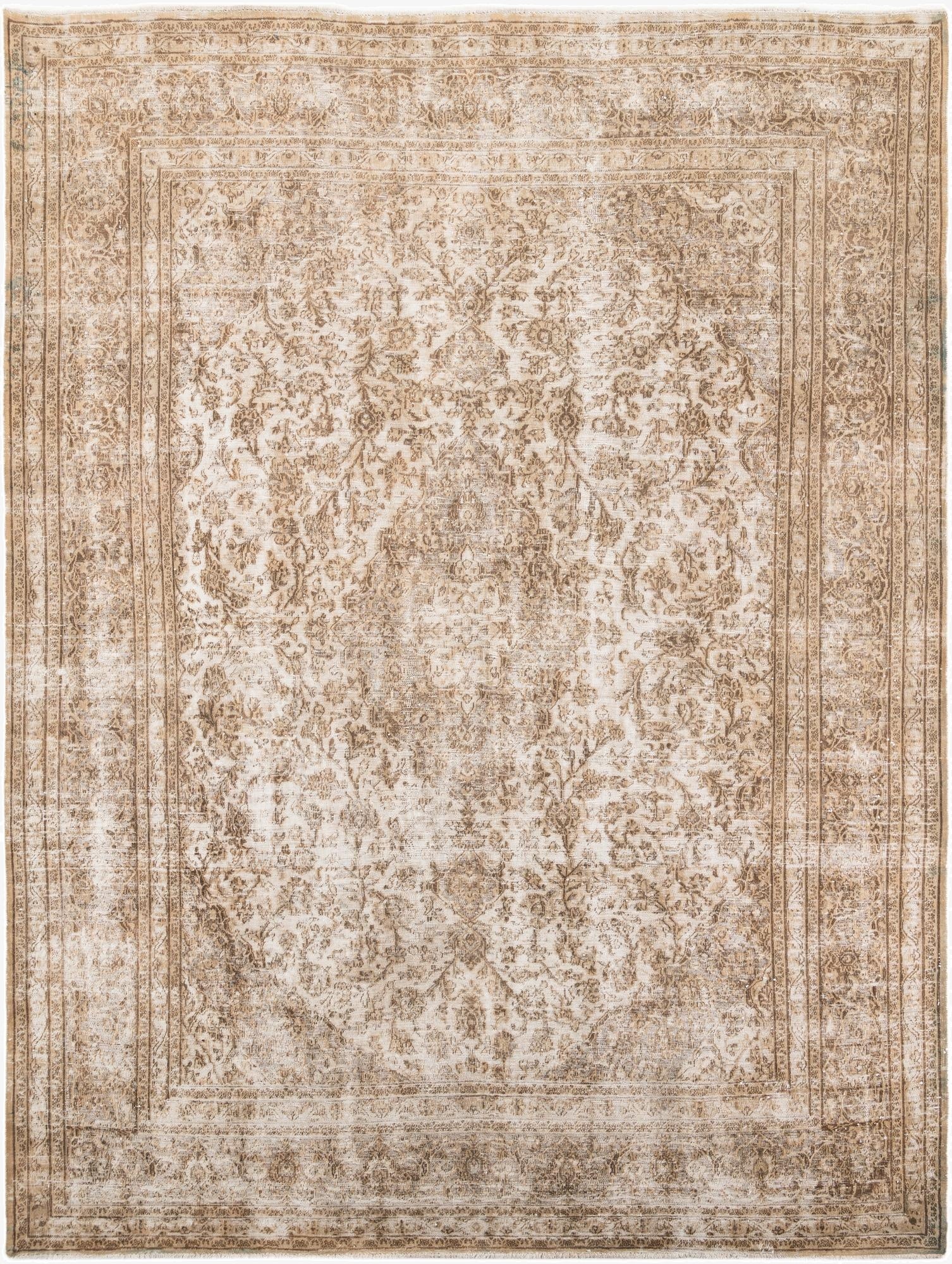  9' 7 x 12' 7  Hand Knotted Ultra Vintage Persian Wool Rug