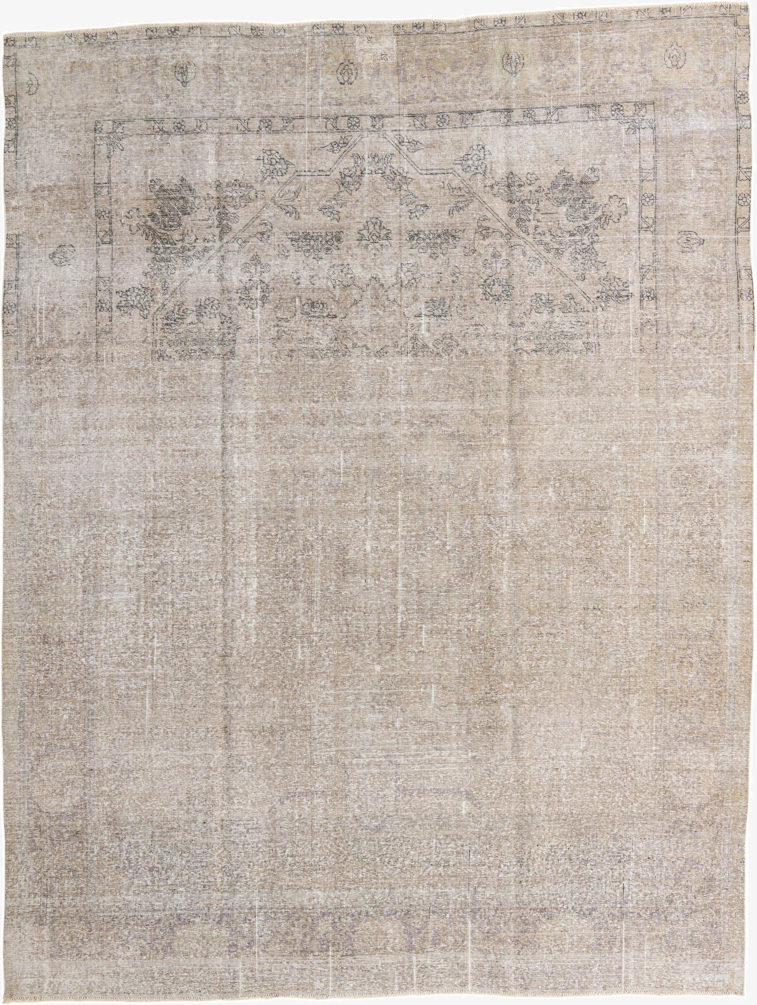  9' 7 x 12' 5  Hand Knotted Ultra Vintage Persian Wool Rug