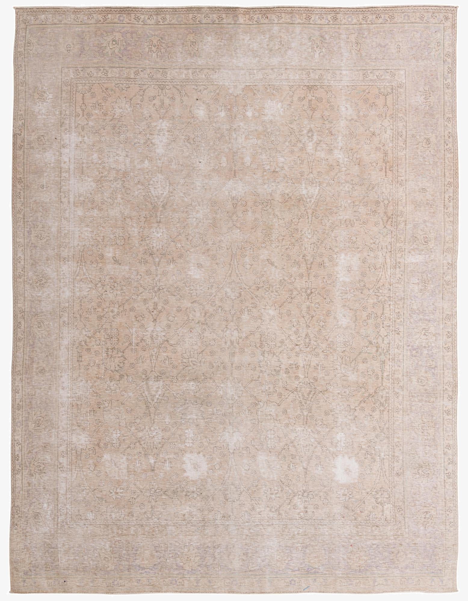  9' 7 x 12' 5  Hand Knotted Ultra Vintage Persian Wool Rug