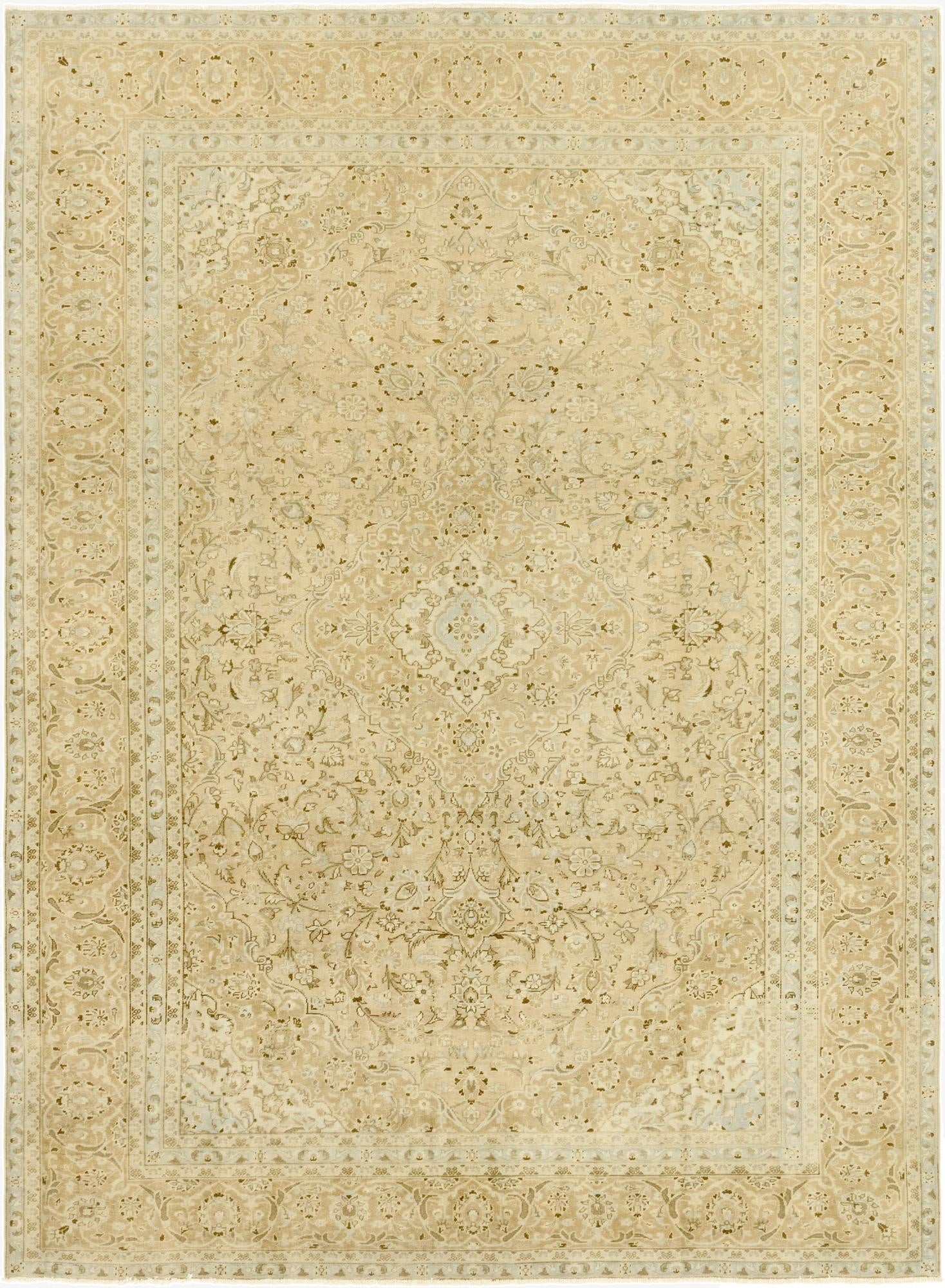  9' 3 x 12' 7  Hand Knotted Ultra Vintage Persian Wool Rug