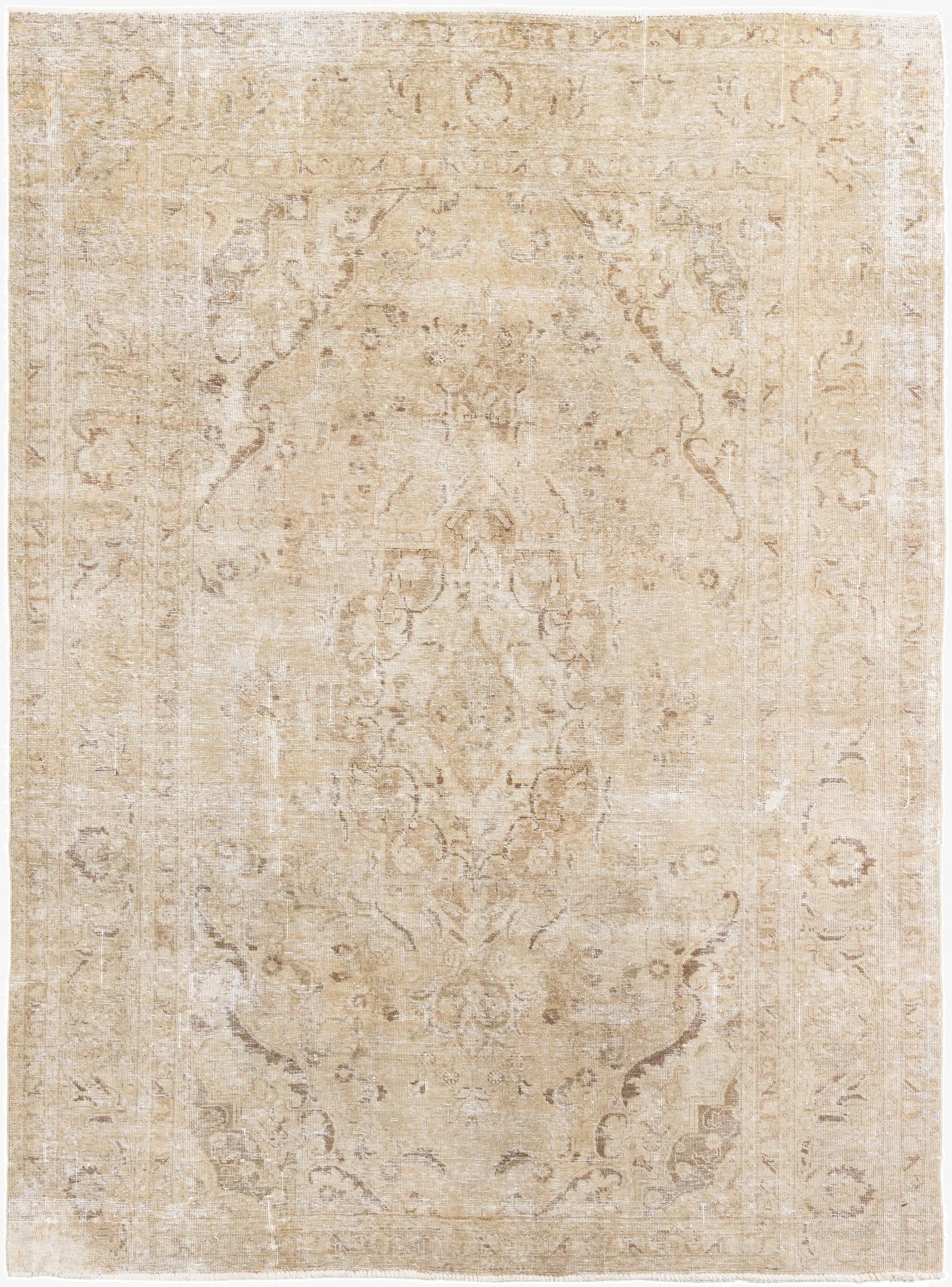  7' 5 x 10' 1  Hand Knotted Ultra Vintage Persian Wool Rug