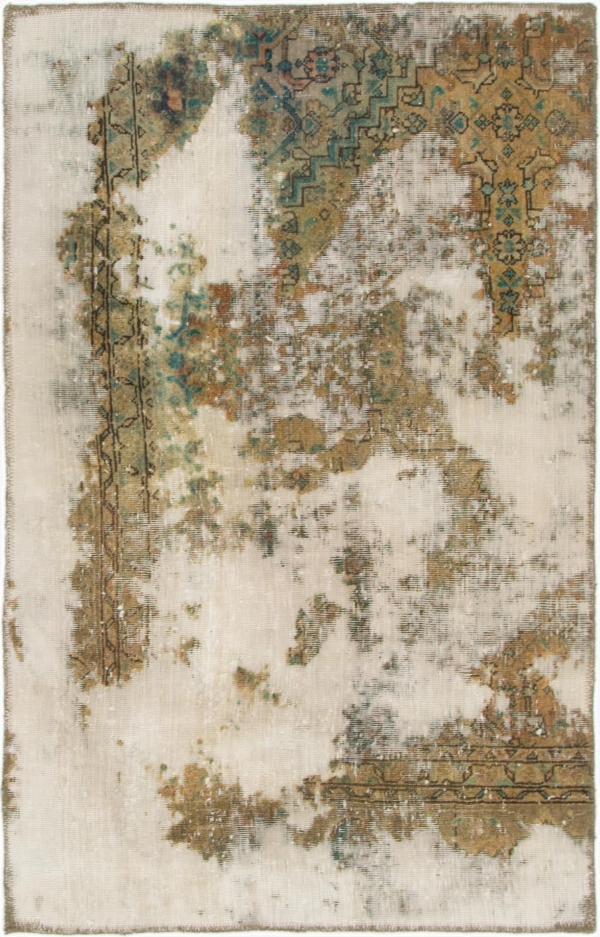  3' x 4' 8  Hand Knotted Ultra Vintage Persian Wool Rug