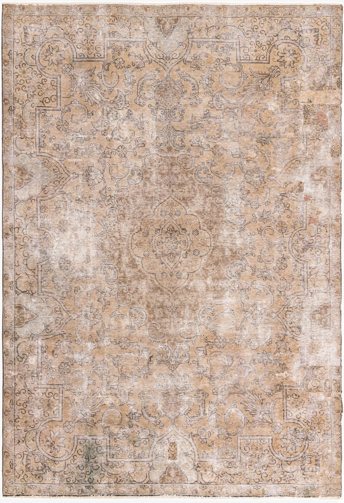  7' 6 x 10' 9  Hand Knotted Ultra Vintage Persian Wool Rug