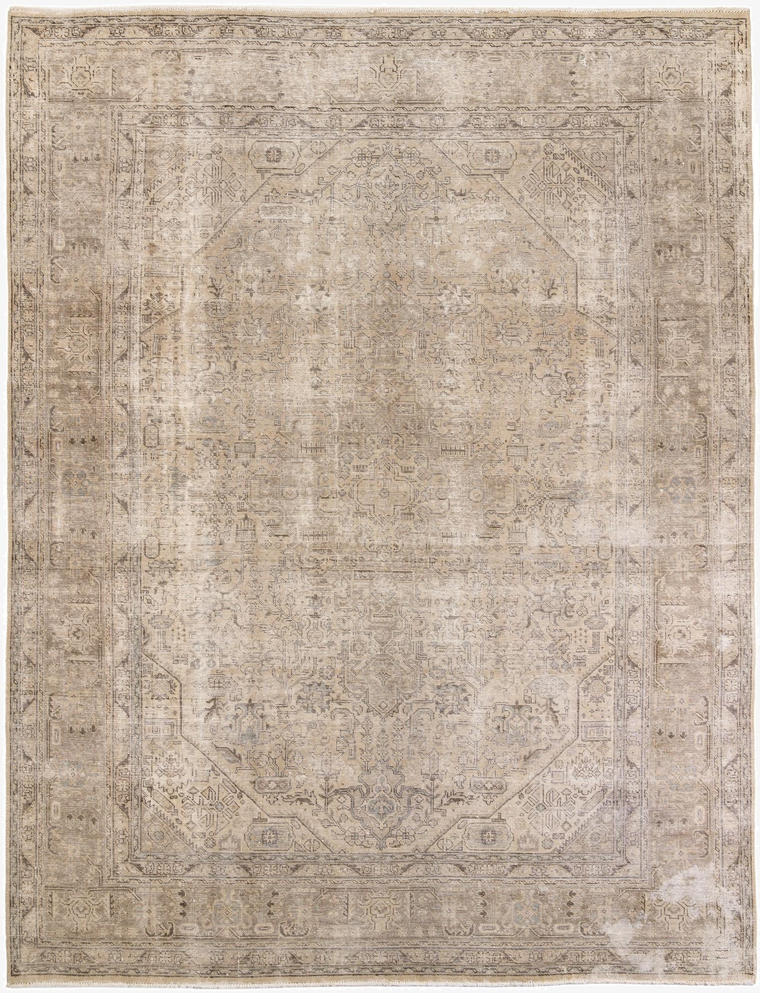  9' 8 x 12' 8  Hand Knotted Ultra Vintage Persian Wool Rug