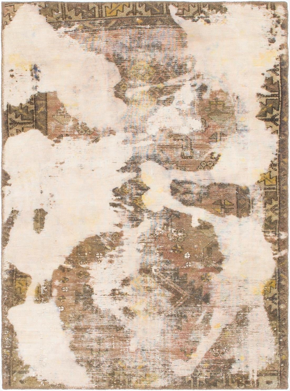  3' x 4' 4  Hand Knotted Ultra Vintage Persian Wool Rug