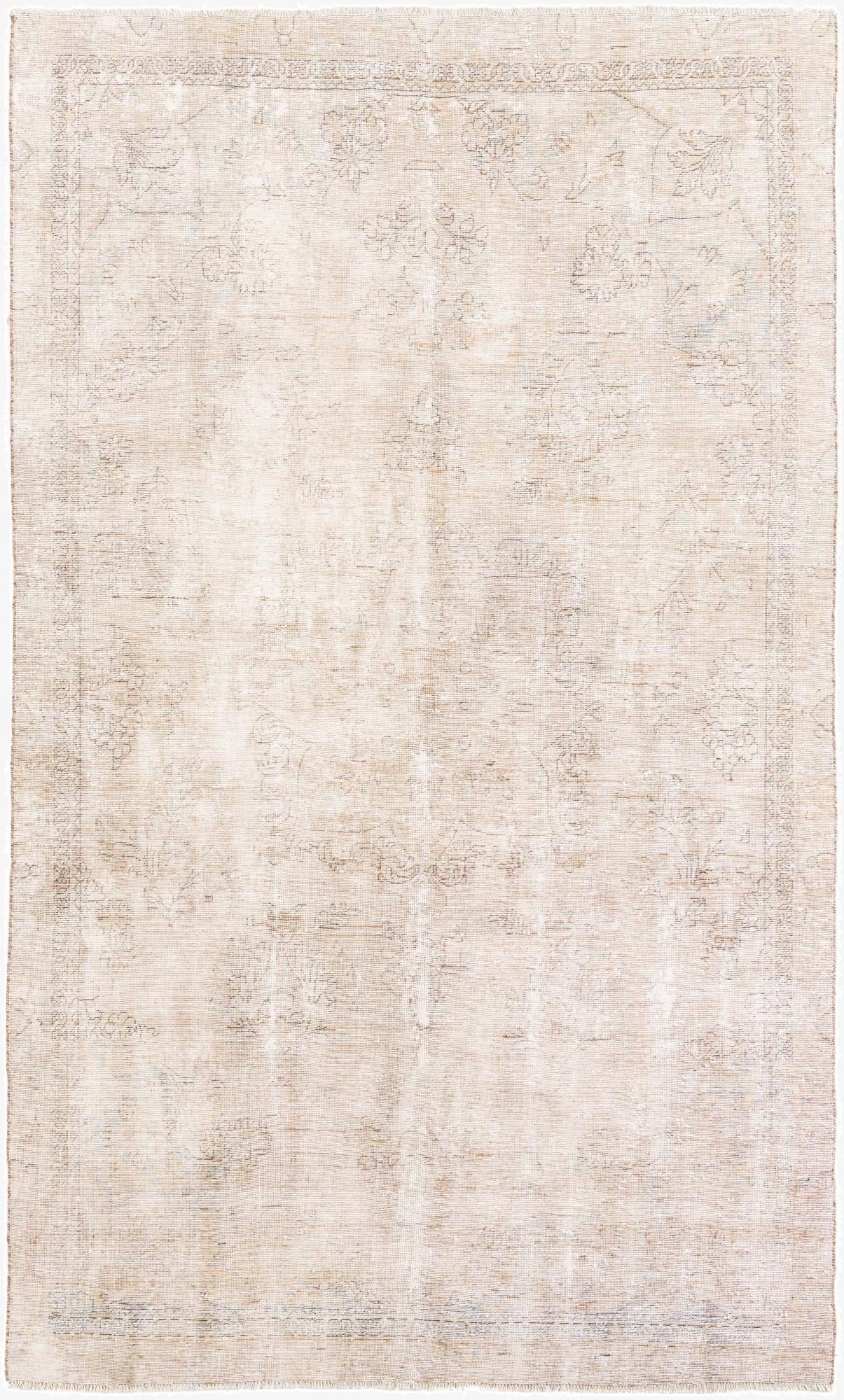  5' 10 x 9' 9  Hand Knotted Ultra Vintage Persian Wool Rug