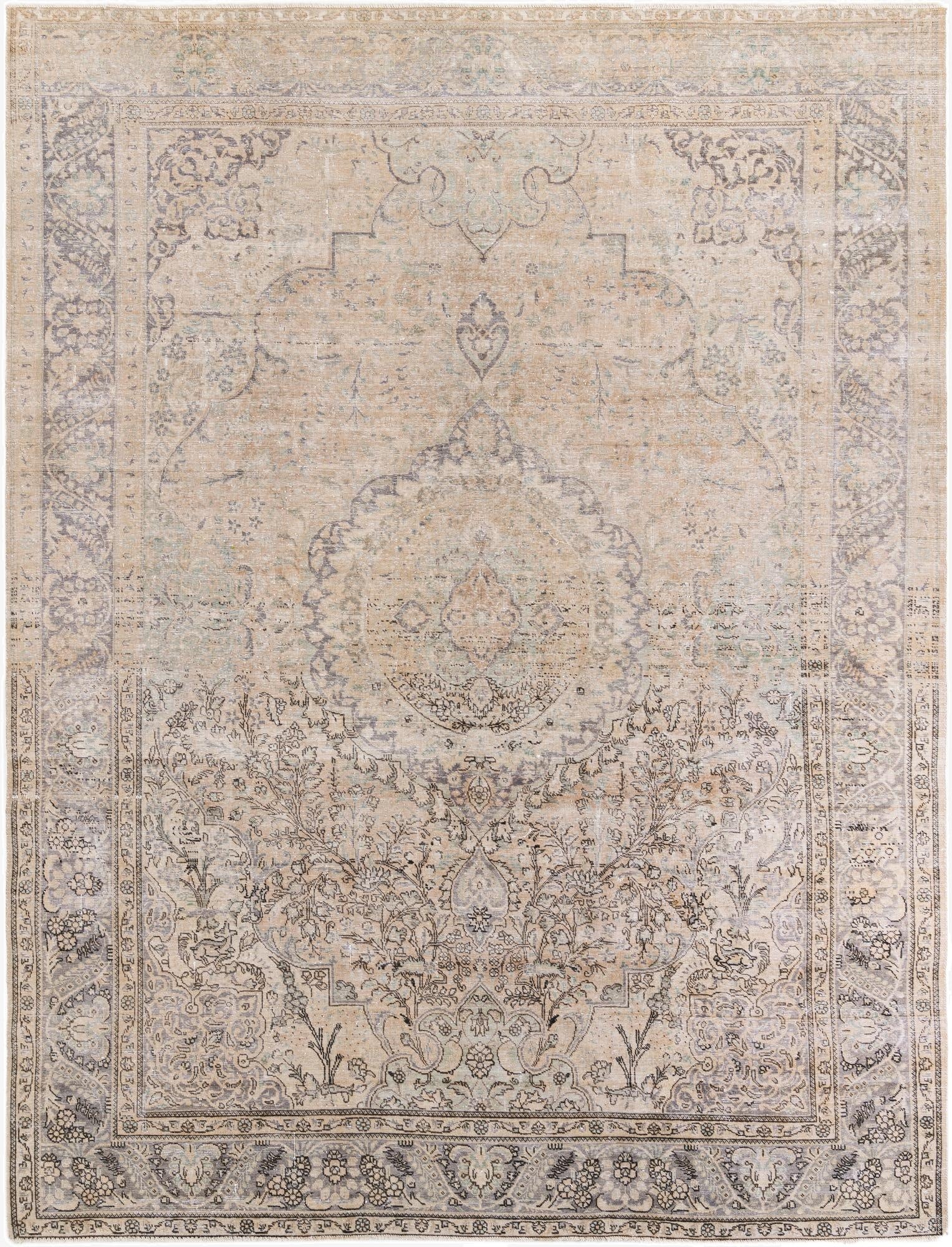  9' 8 x 12' 8  Hand Knotted Ultra Vintage Persian Wool Rug
