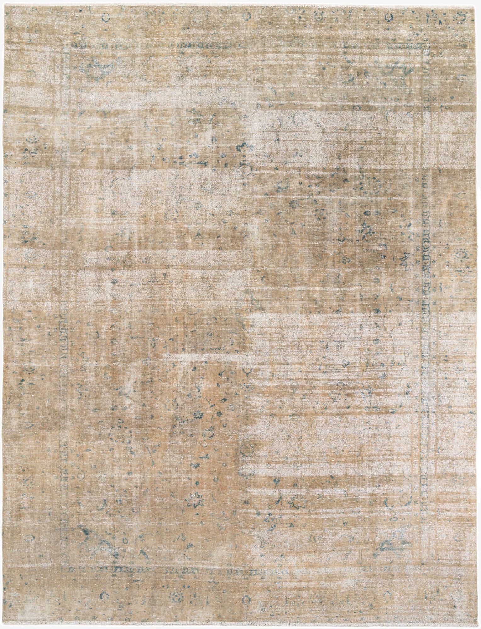  9' 3 x 12' 3  Hand Knotted Ultra Vintage Persian Wool Rug