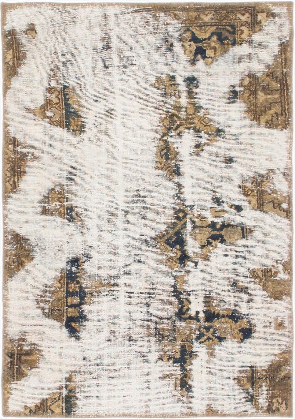  2' 10 x 4'  Hand Knotted Ultra Vintage Persian Wool Rug