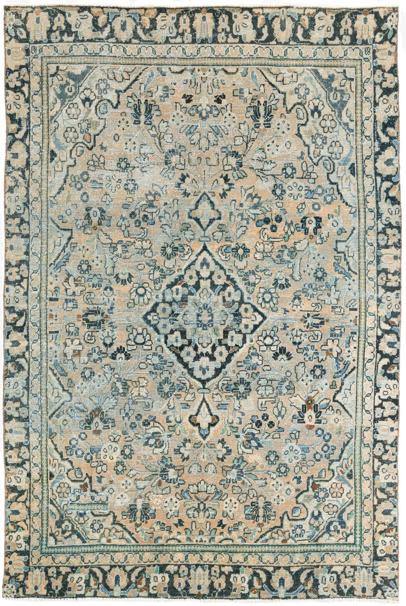  6' 5 x 9' 6  Hand Knotted Ultra Vintage Persian Wool Rug