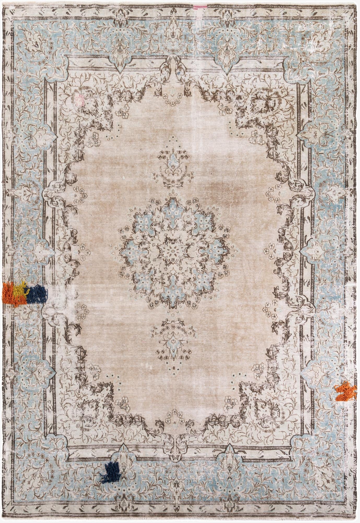  9' 8 x 13' 10  Hand Knotted Ultra Vintage Persian Wool Rug