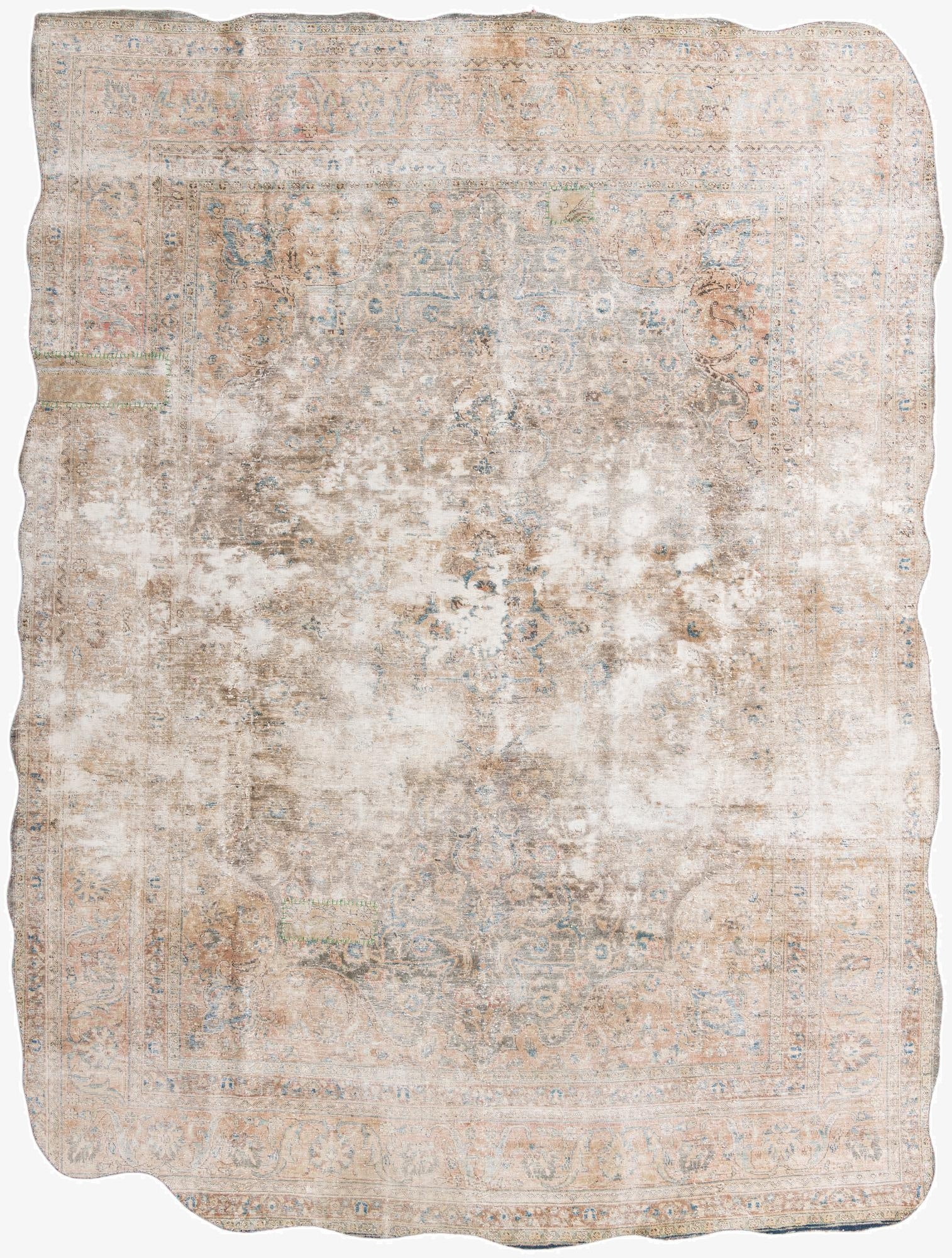  9' 8 x 12' 10  Hand Knotted Ultra Vintage Persian Wool Rug