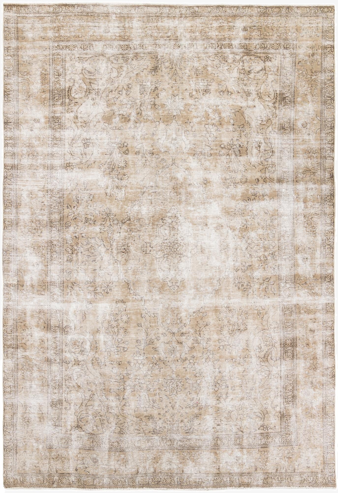  7' 10 x 11' 9  Hand Knotted Ultra Vintage Persian Wool Rug