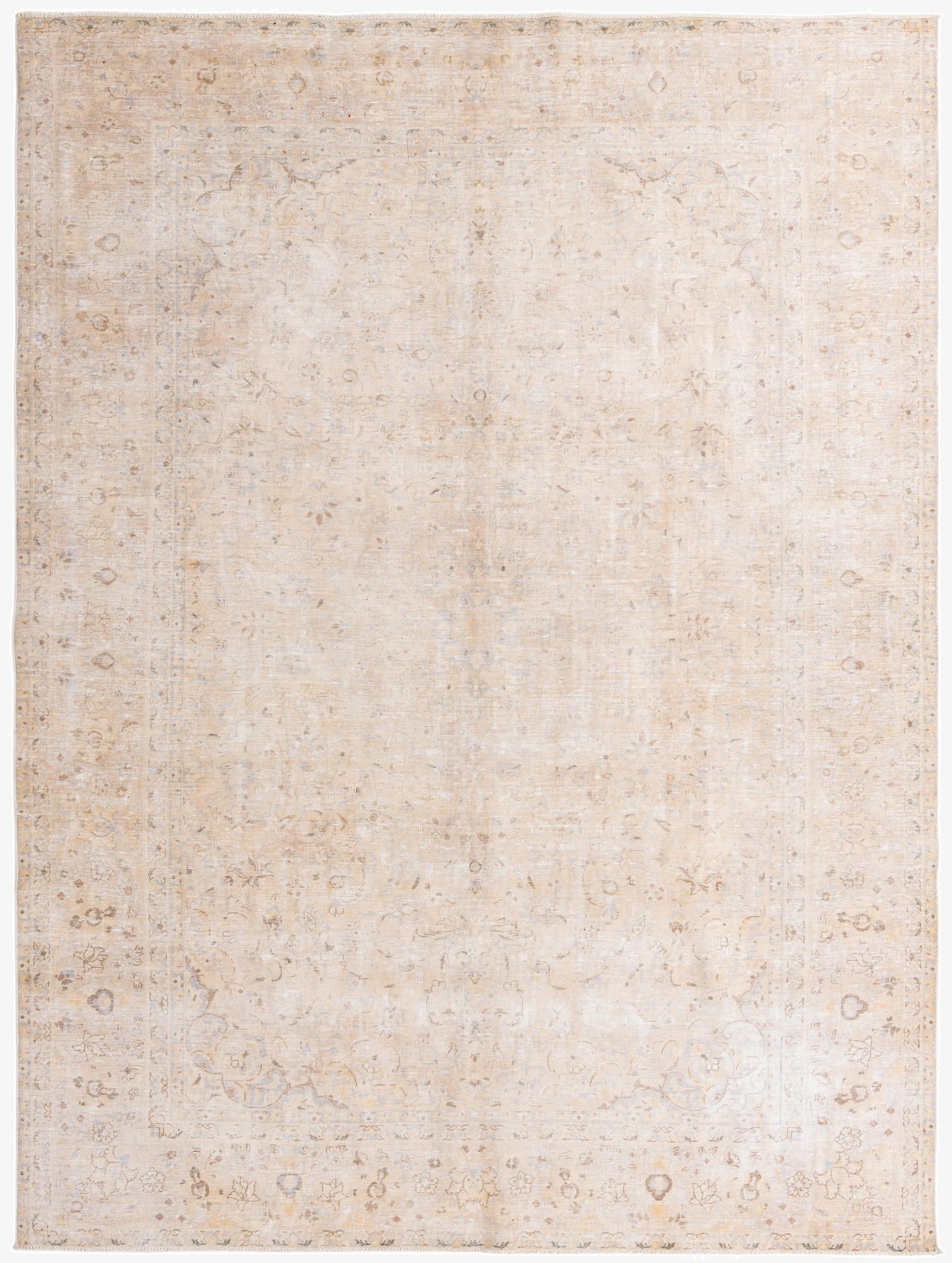  9' 3 x 12' 7  Hand Knotted Ultra Vintage Persian Wool Rug