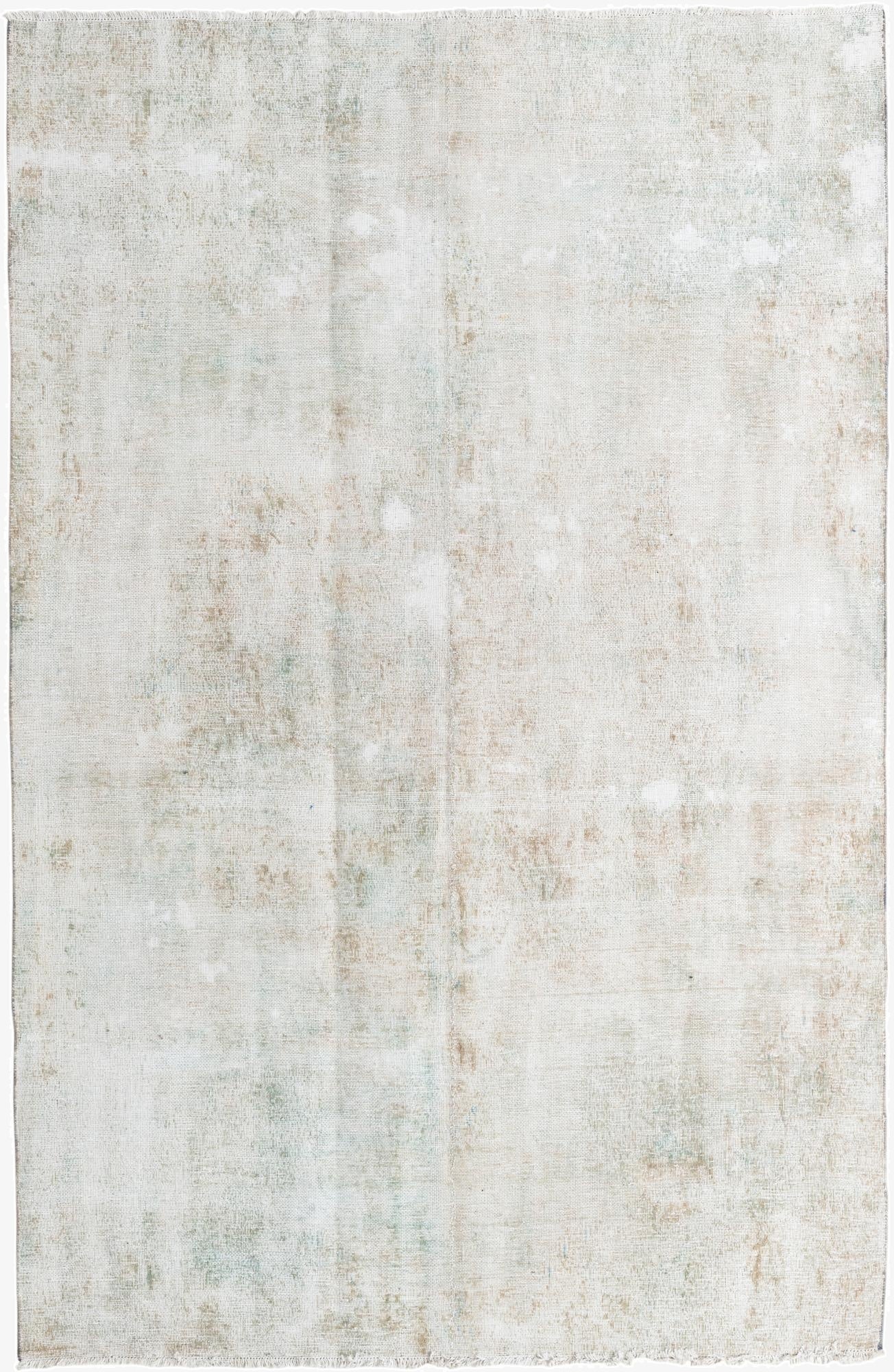 A 6x9 rectangular Ultra Vintage rug in muted brown, tan, and cream tones with a distressed Persian pattern.