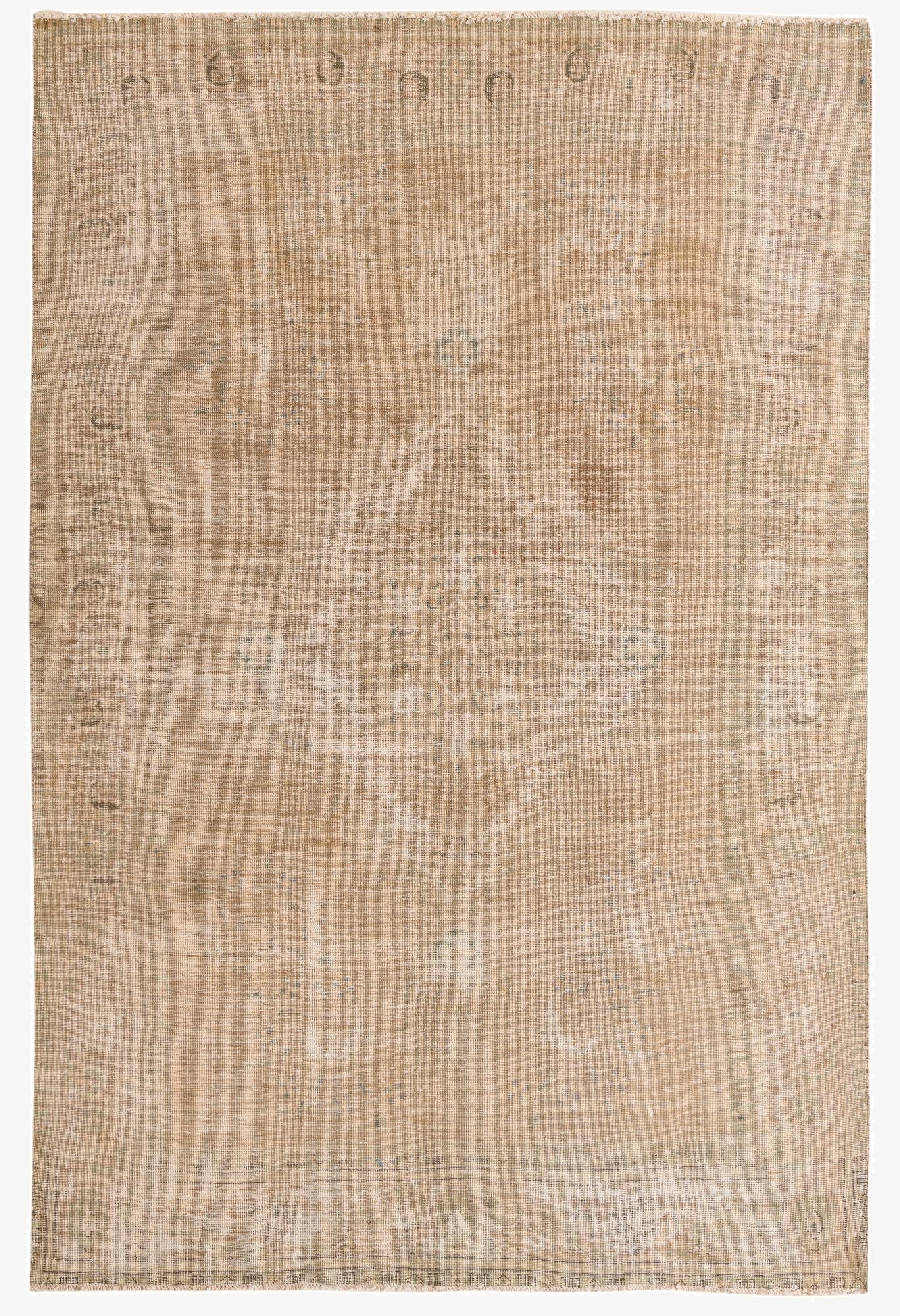  6' 4 x 9' 7  Hand Knotted Ultra Vintage Persian Wool Rug